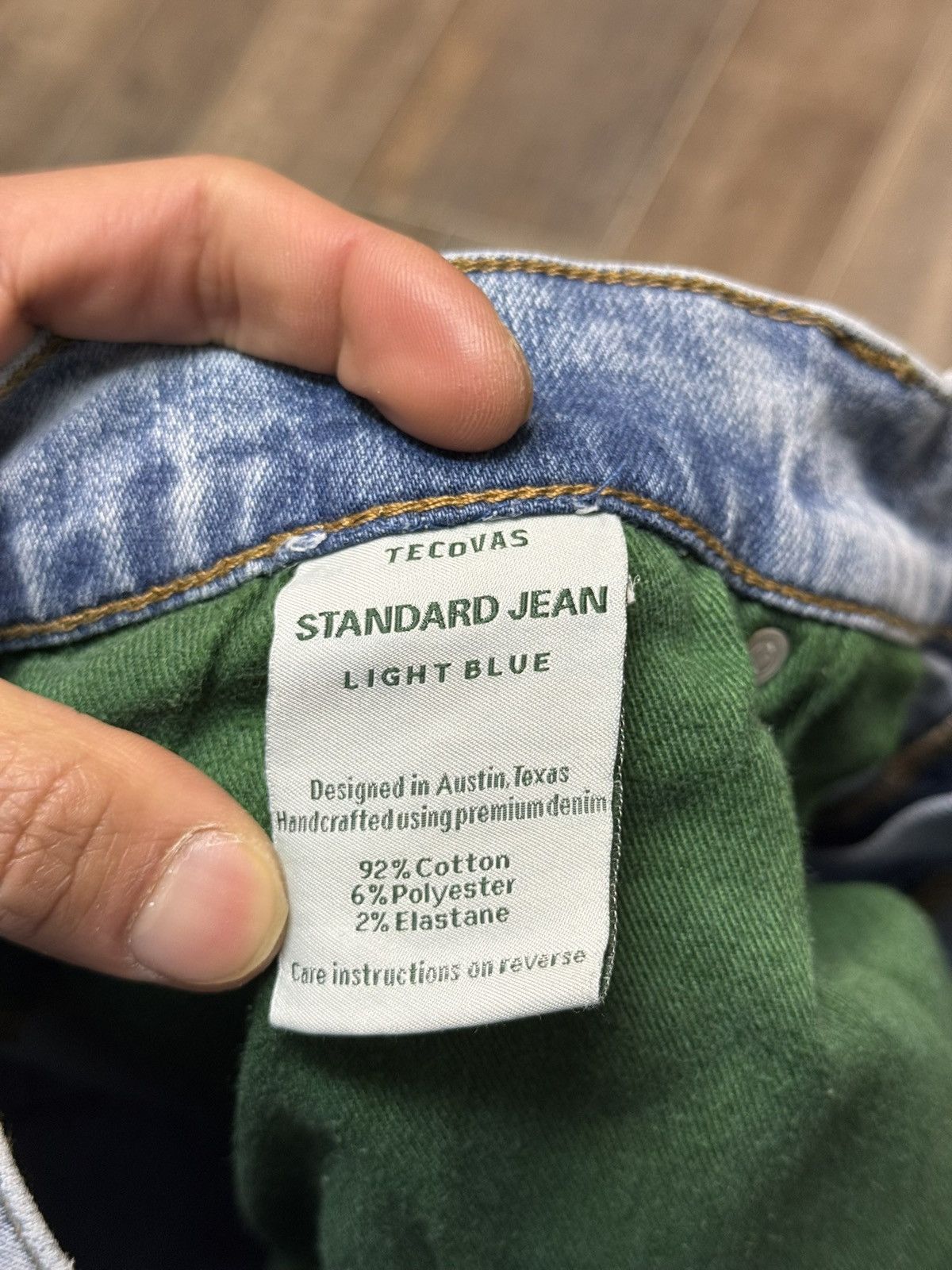 Tecovas Tecovas Light Wash Blue Denim Jeans Straight Fit Size US 40 / EU 56 - 6 Thumbnail