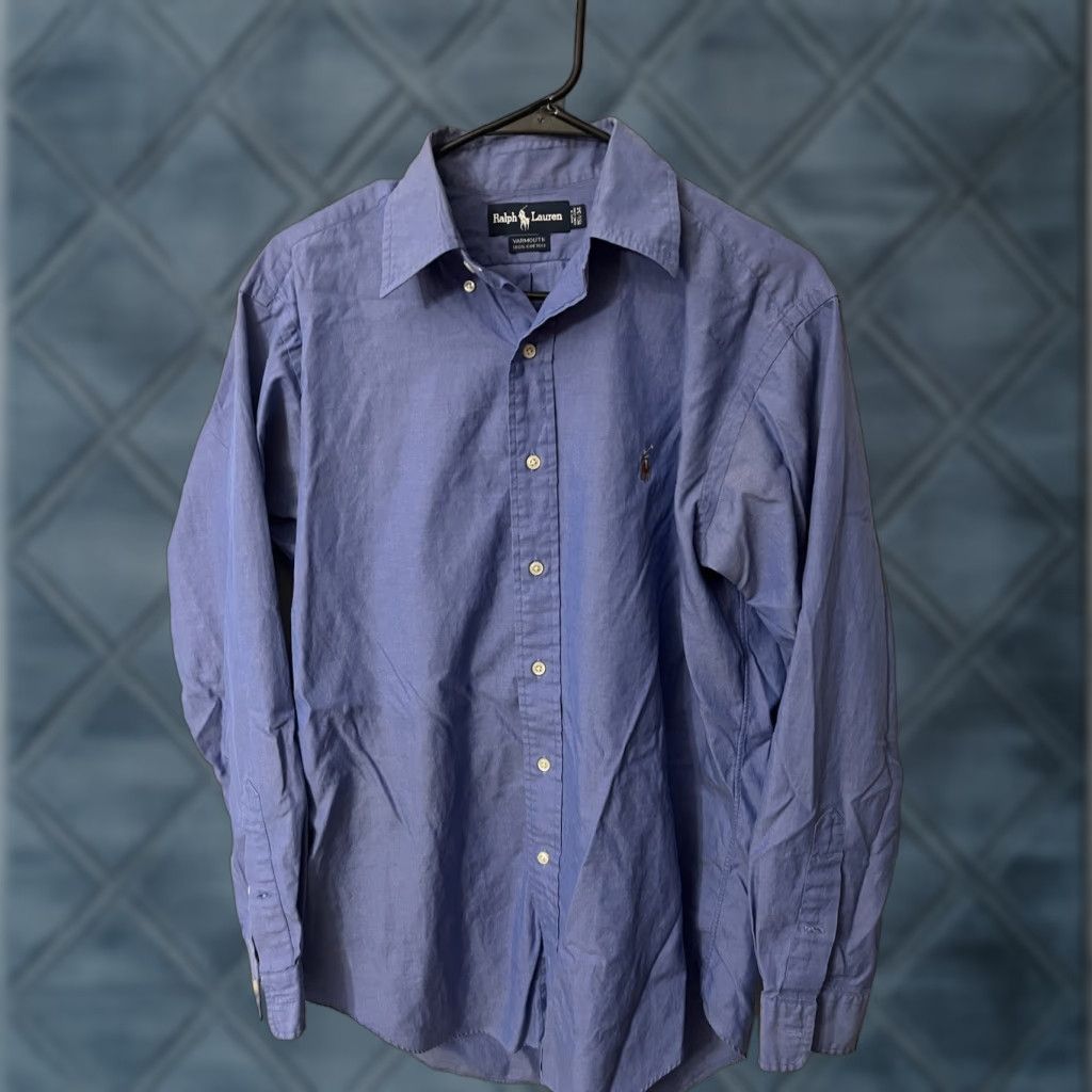 Ralph Lauren Ralph Lauren Shirt Men 15.5 34 Blue Long Sleeve Button Down Yarmouth Fashion Shirt Mens Classic Cotton Size US M / EU 48-50 / 2 - 1 Thumbnail