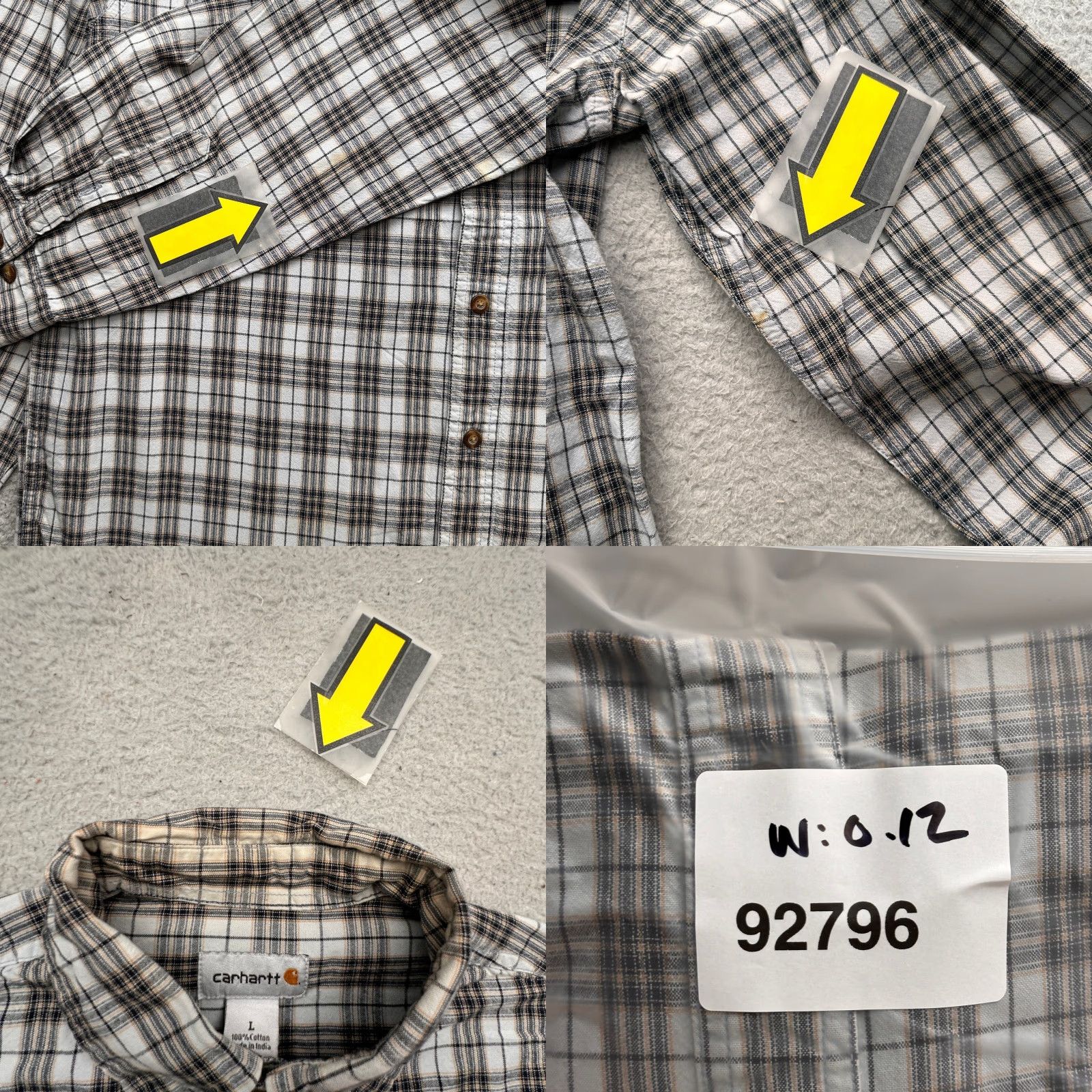 Carhartt Carhartt Plaid Button-Up Shirt Mens L Long Sleeve Green Pockets Shirt Size US L / EU 52-54 / 3 - 8 Thumbnail