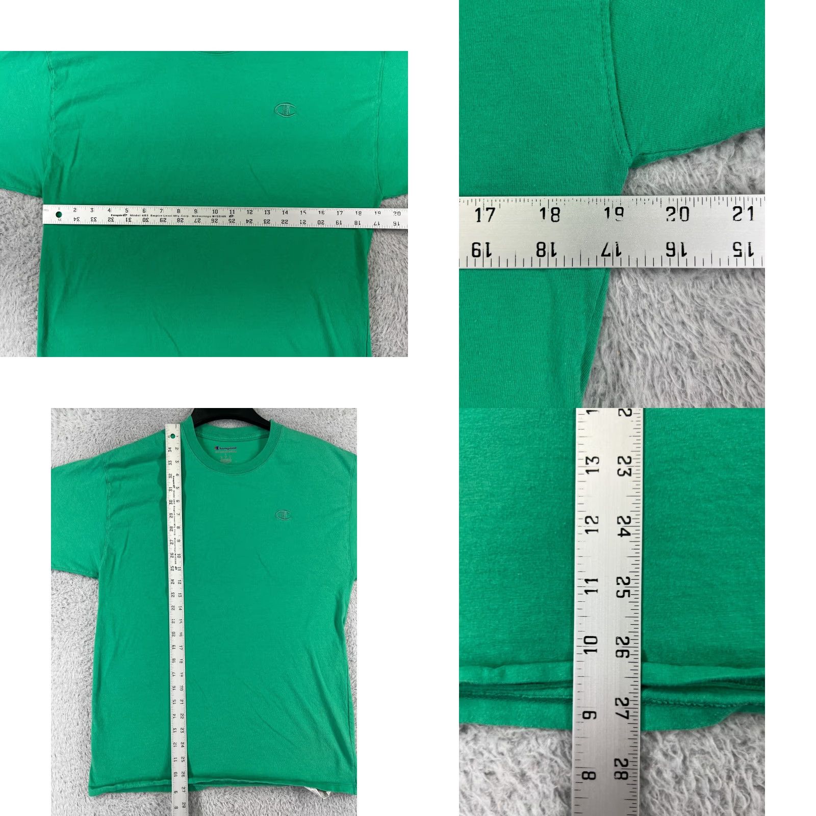 Champion Champion Shirt Mens Large Green Embroidered Logo Crew Neck Athletic Short Sleeve Size US L / EU 52-54 / 3 - 9 Thumbnail