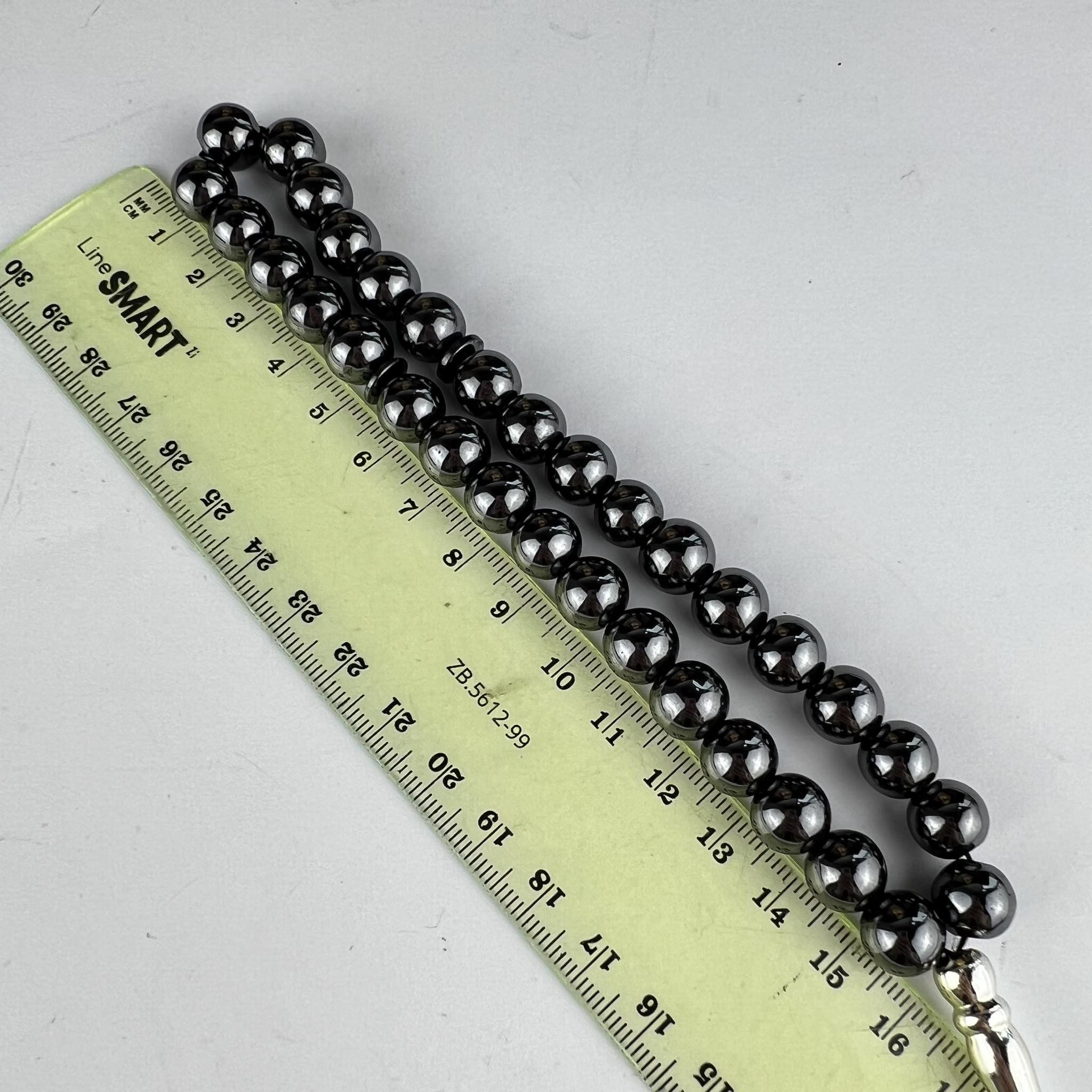 Vintage Misbaha Islamic Worry Prayer 33 Beads Natural Hematite Size ONE SIZE - 4 Thumbnail