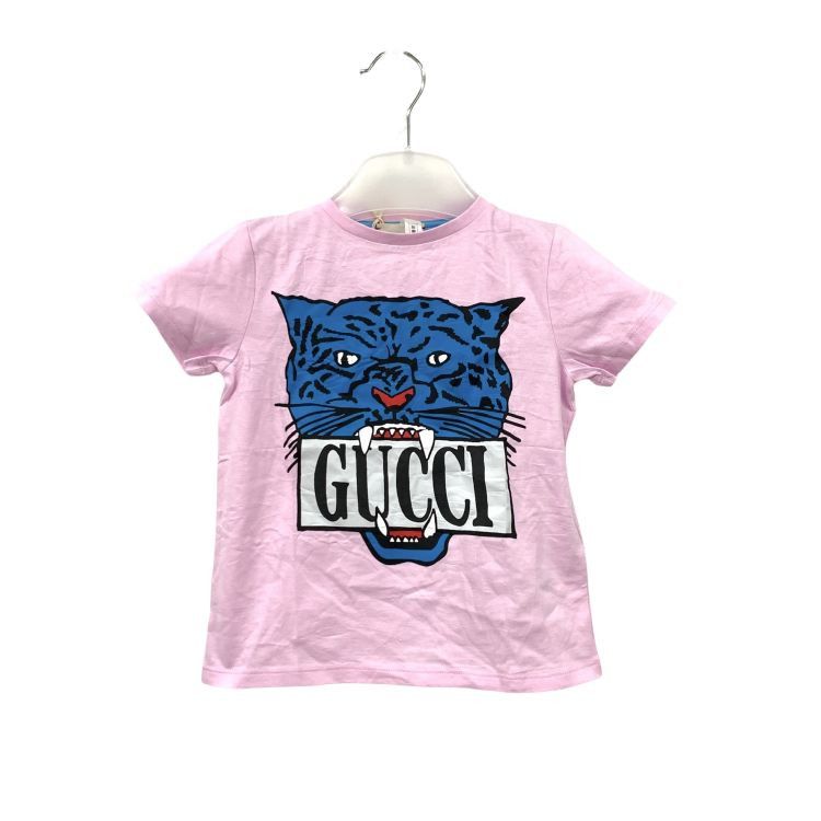 Gucci Gucci Panther Print Pink T-Shirt Size 4 Size XXS / US 00 / IT 34 - 1 Thumbnail