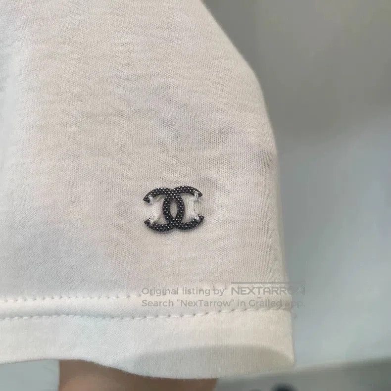 Chanel Chanel White Embroidered Short Sleeve T. Size US XXS / EU 40 - 5 Thumbnail