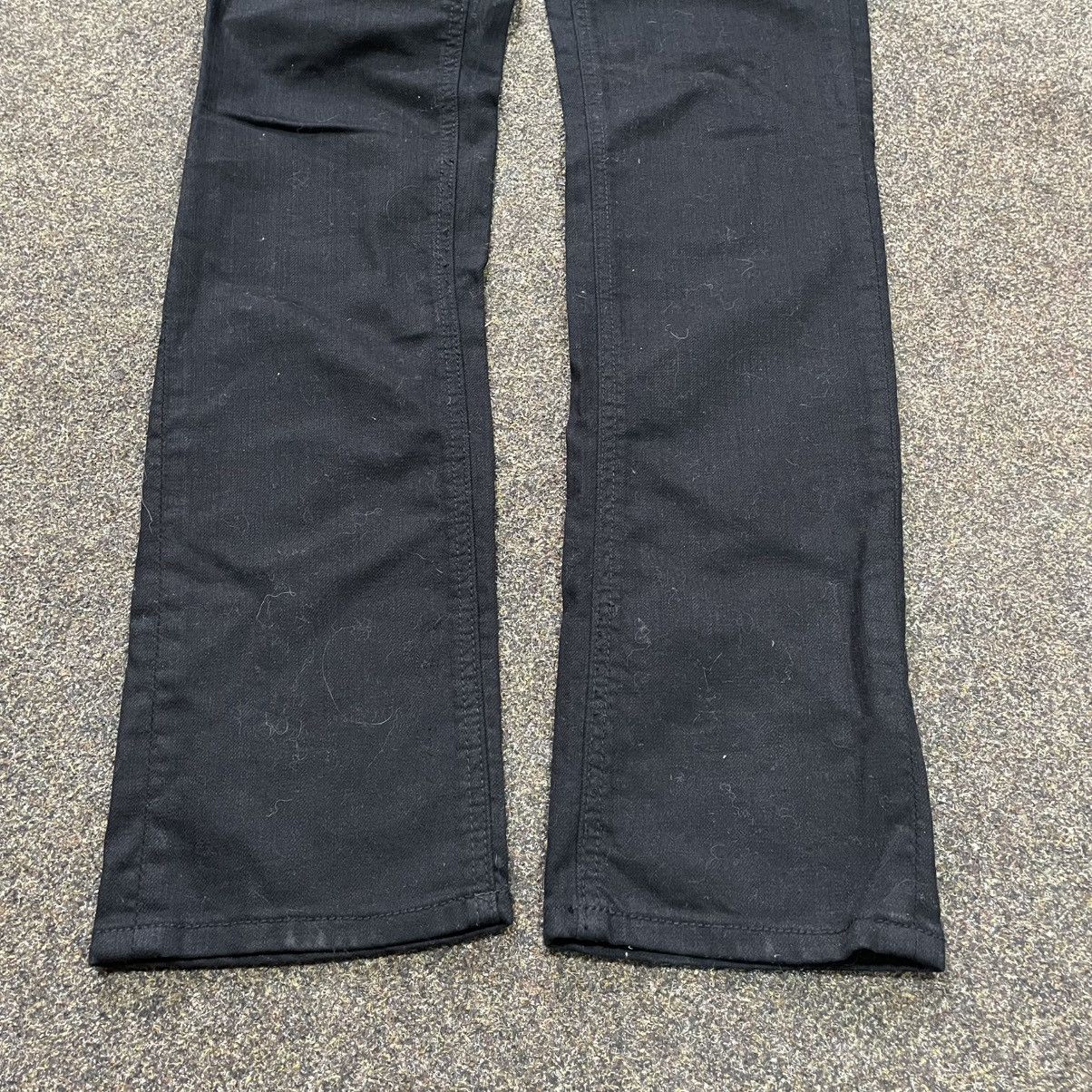 Vintage Y2K Distressed Bootcut Jeans Black Chains Skate Streetwear Size 36" / US 14 / IT 50 - 5 Thumbnail