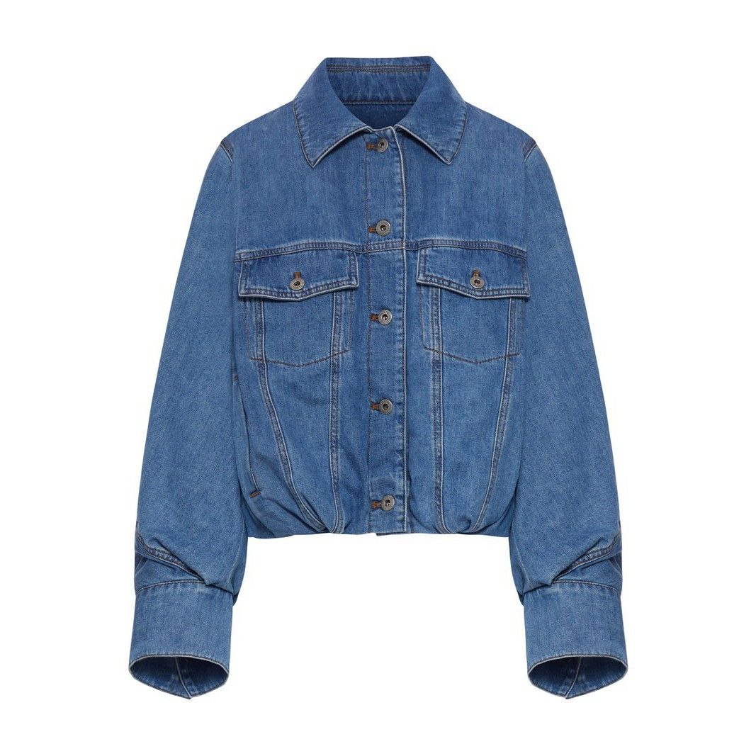 Loewe LOEWE Wide Sleeve Blue Cropped Denim Jacket New & Authentic Size M / US 6-8 / IT 42-44 - 1 Thumbnail