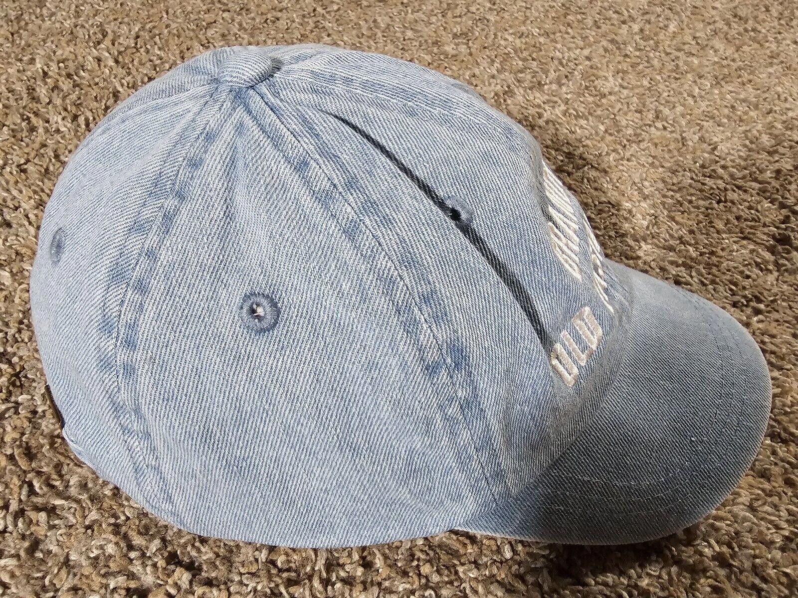 Designer korbel brandy old fashion Blue denim esque strapback hat Size ONE SIZE - 4 Thumbnail
