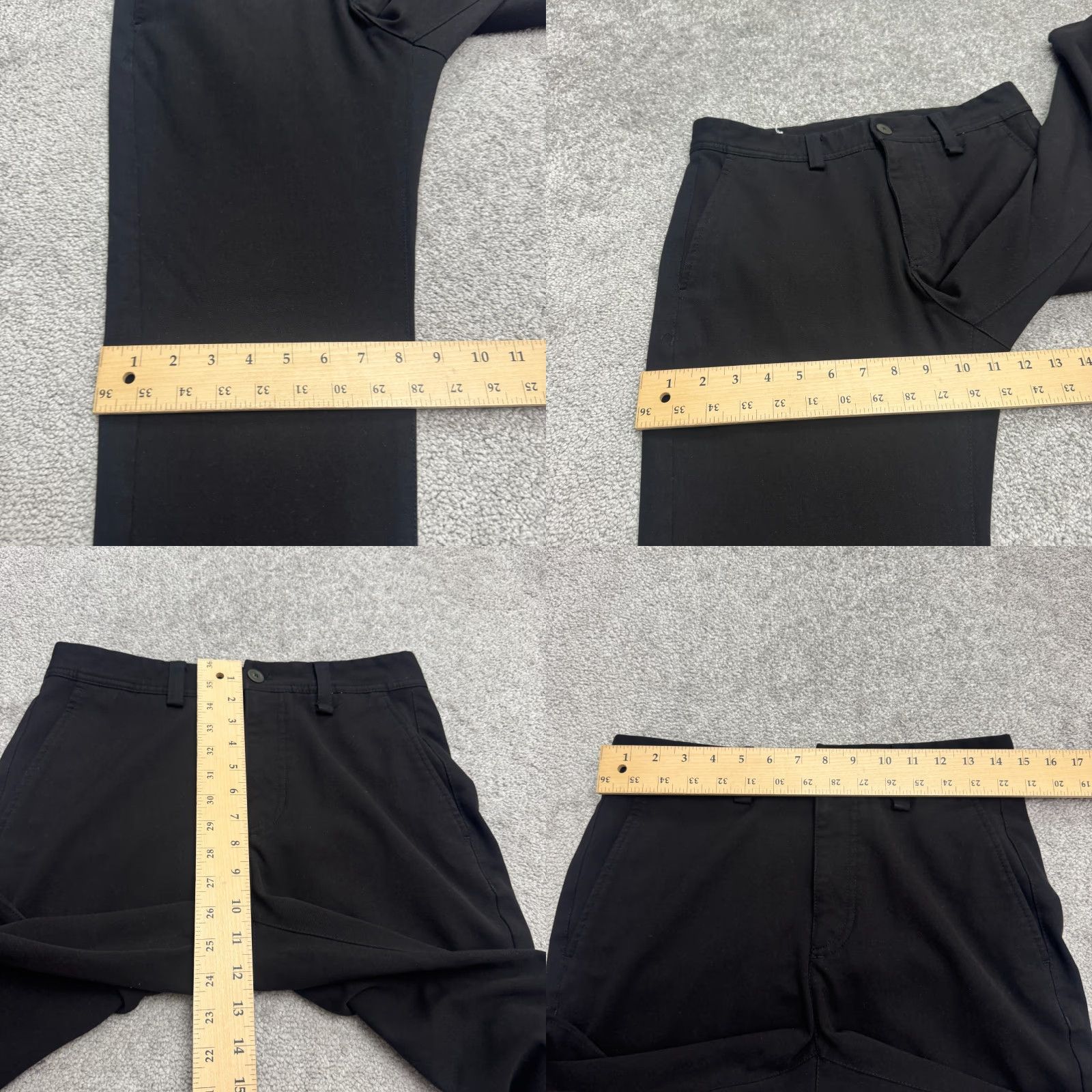 Zara Zara Dress Pants Mens 30 Black Flat Front Straight Leg Cotton Blend Regular Waist 30x27 Size US 30 / EU 46 - 9 Thumbnail