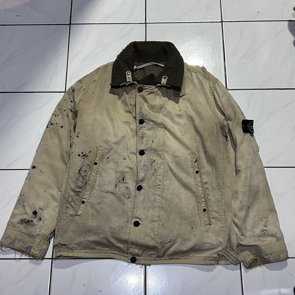 Massimo Osti × Stone Island Stone Island Raso Gommato vintage 3 in