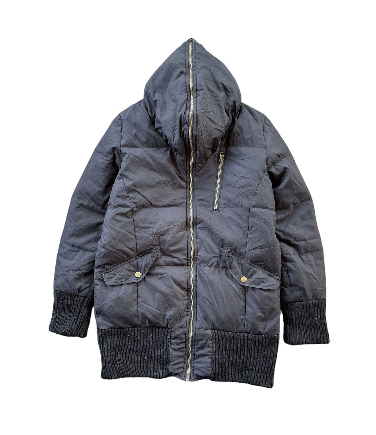 image of 14Th Addiction x Beauty Beast C.c Cross Puffer Fullzip Jacket in Black, Men's (Size Small)