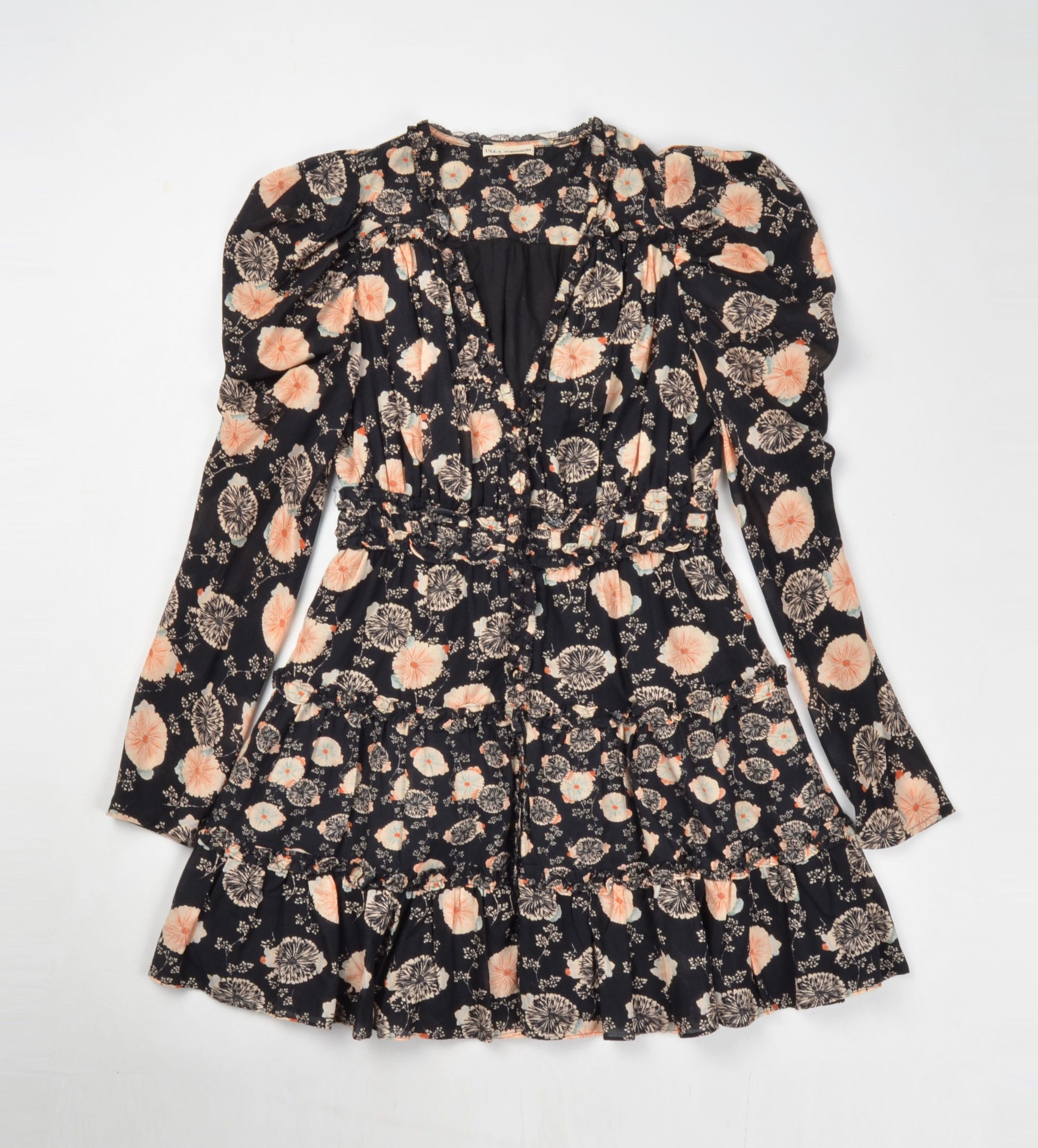 Ulla Johnson Ulla Johnson Floral Puff Long Sleeve Ruffle Dress Size M / US 6-8 / IT 42-44 - 4 Thumbnail