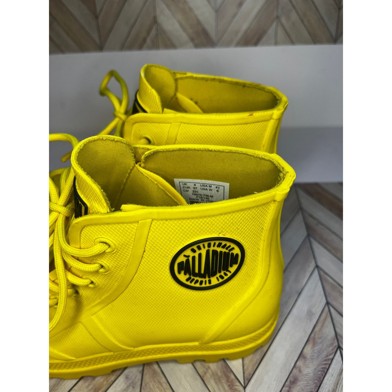 Palladium Palladium Pampa Smiley Rain Boots Waterproof Yellow Unisex Size US 6 / IT 36 - 7 Thumbnail