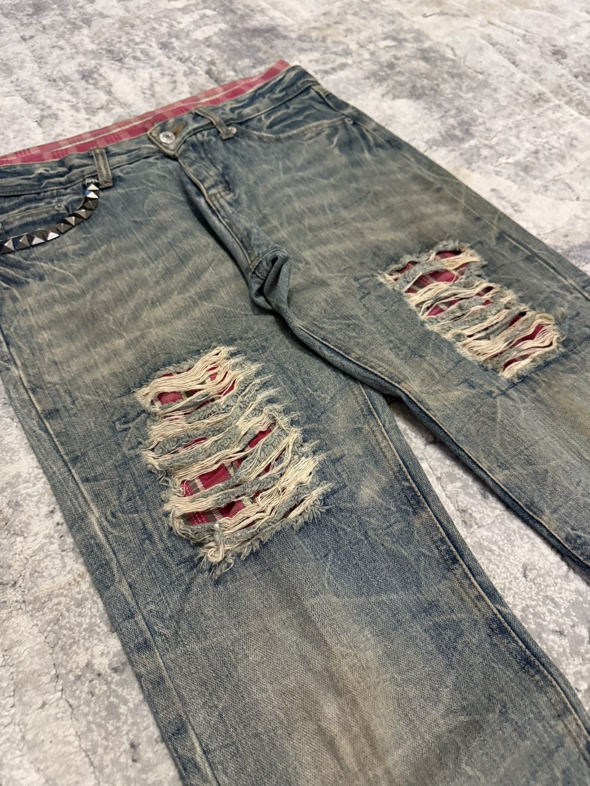 Hysteric Glamour Hysteric Glamour Style Studded Distressed Double Waist Jeans Size US 30 / EU 46 - 8 Thumbnail
