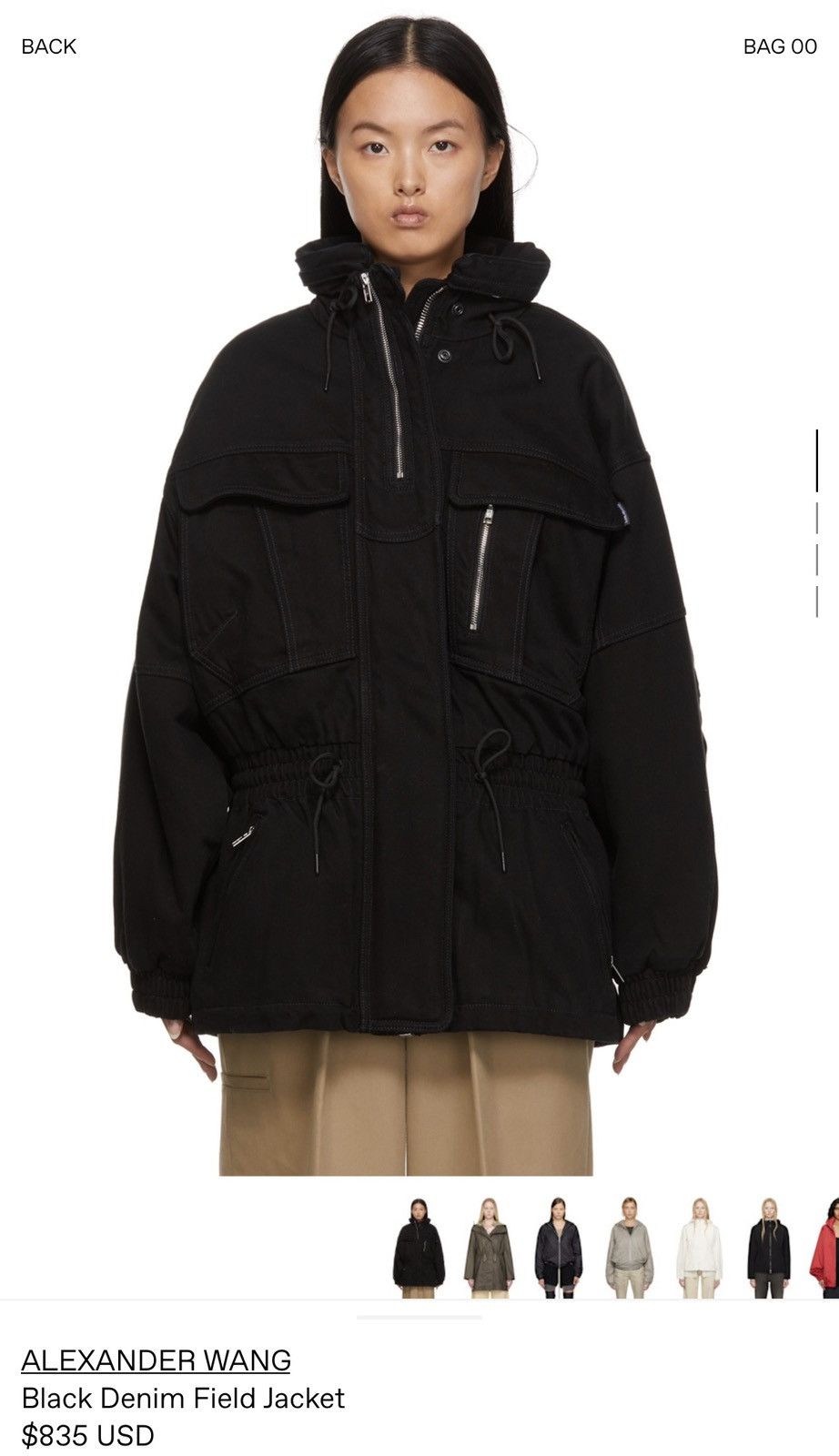 Alexander Wang Alexander Wang Black Denim Field Jacket Size XS / US 0-2 / IT 36-38 - 6 Thumbnail