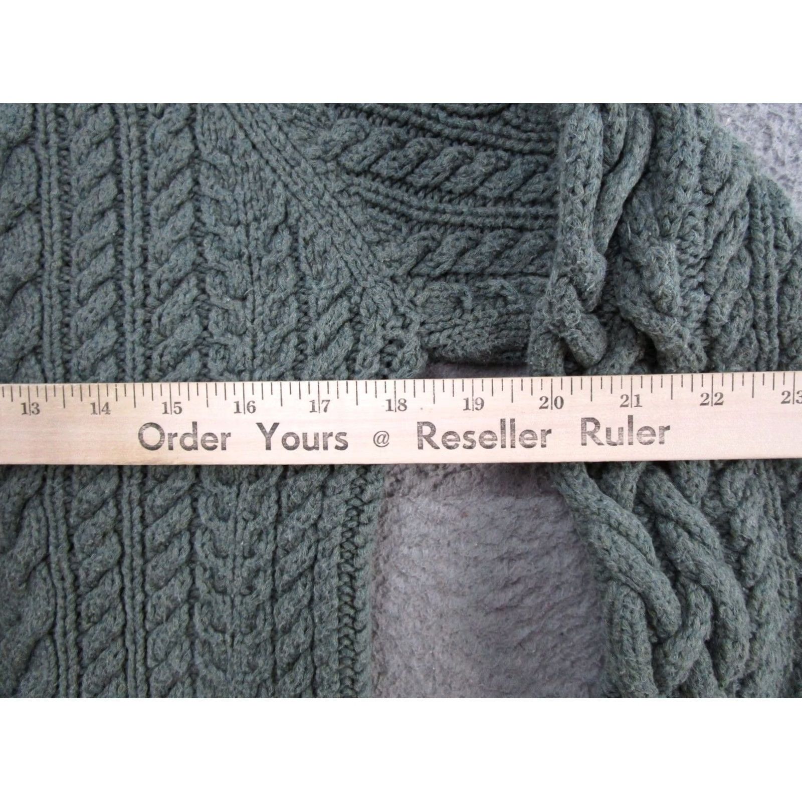Lands' End VINTAGE Lands' End Green Cable Knit Fisherman Pullover Heavy Sweater Womens SZ S Size S / US 4 / IT 40 - 5 Thumbnail