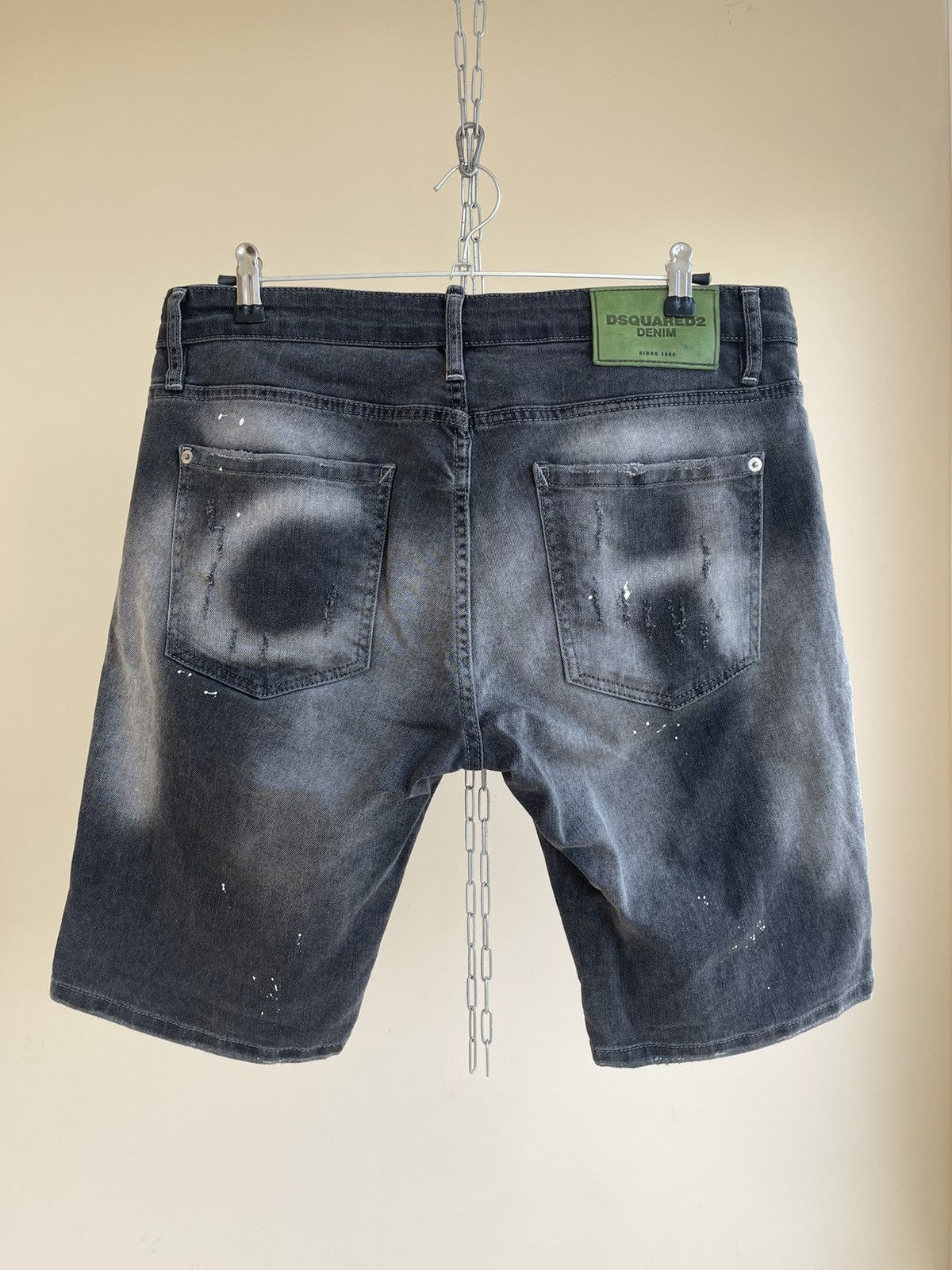 Dsquared2 Dsquared2 Distressed Washed Denim Paint-Splattered Shorts 50 Size US 34 / EU 50 - 2 Thumbnail