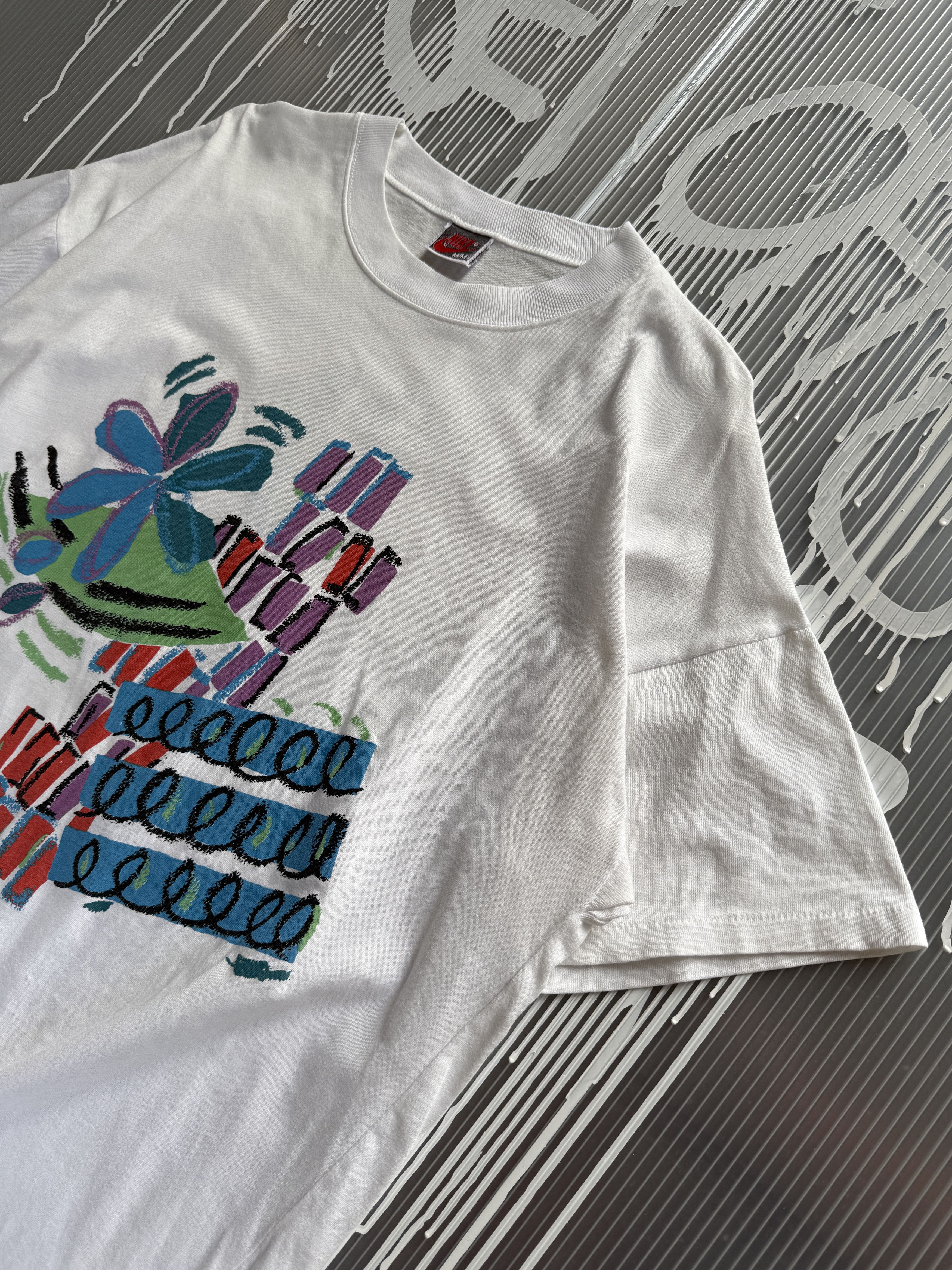Nike × Vintage Nike 90s vintage single stitch white t-shirt - M Size US M / EU 48-50 / 2 - 4 Thumbnail