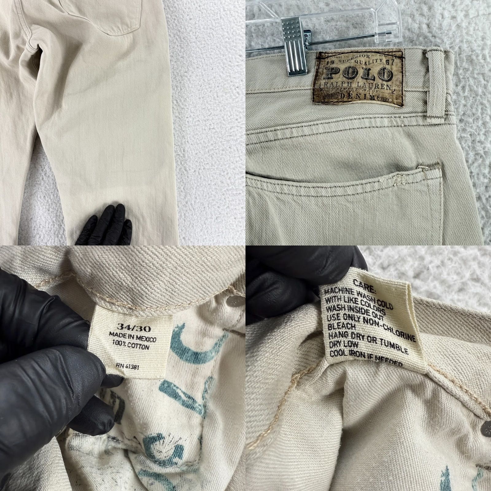 Polo Ralph Lauren Polo Ralph Lauren Jeans Men Beige Denim Slim Straight 34x30 Vintage Casual 90s Logo Preppy Size US S / EU 44-46 / 1 - 10 Thumbnail