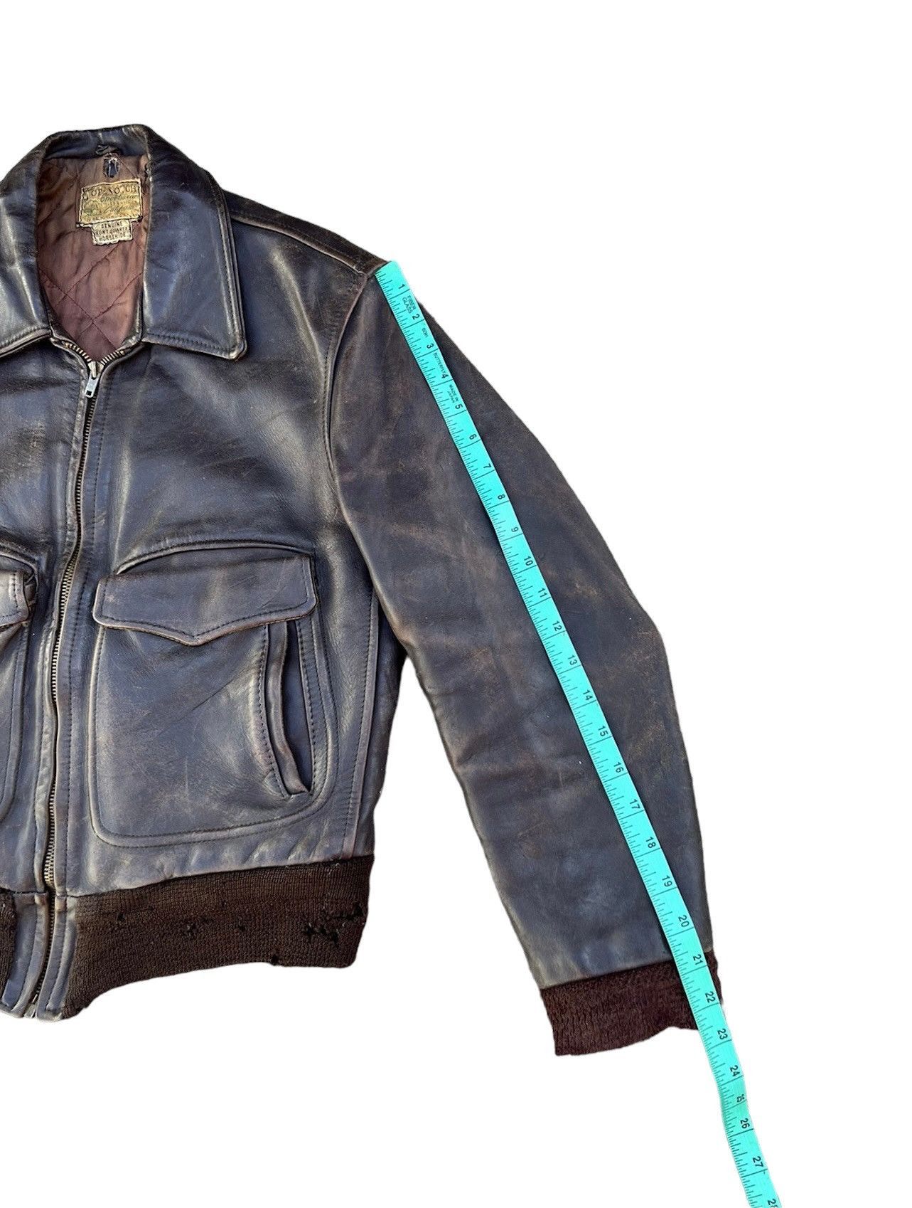Vintage 40s Top Notch Sportswear Trashed Patina Horsehide Leather Size US M / EU 48-50 / 2 - 4 Thumbnail