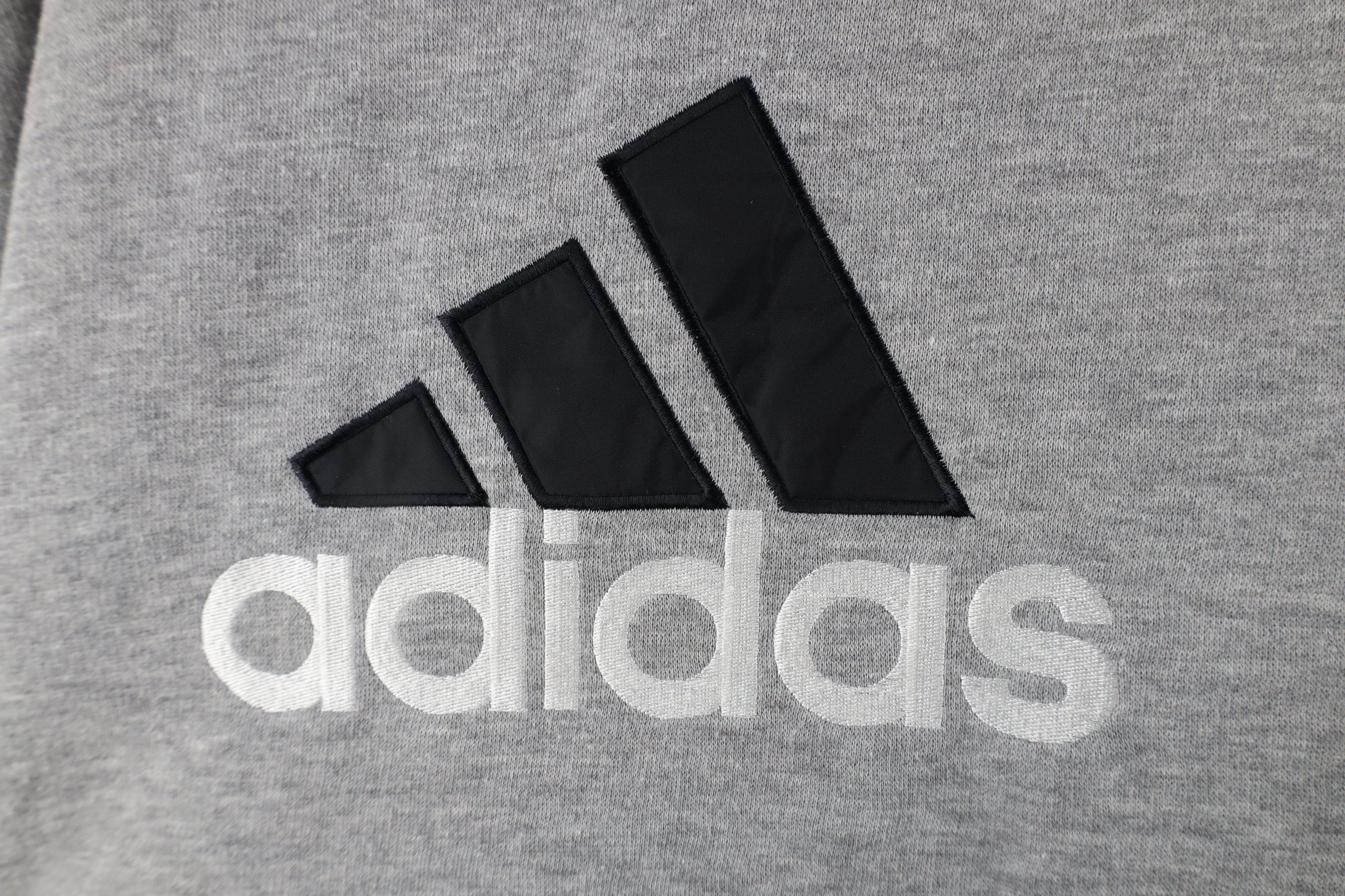 Adidas × Vintage Vintage 90s Adidas Reversible Full Zip Jacket Black Gray Size US XL / EU 56 / 4 - 15 Thumbnail