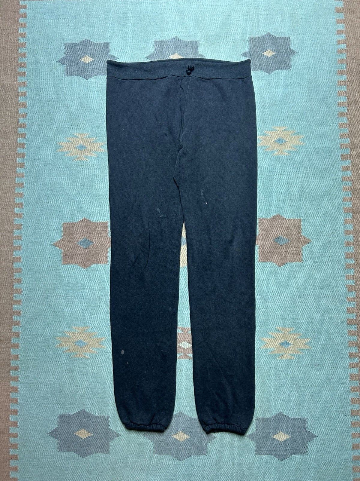 Vintage Vtg 70s sweatpants track gym blank black grunge goth USA XL Size US 34 / EU 50 - 1 Thumbnail