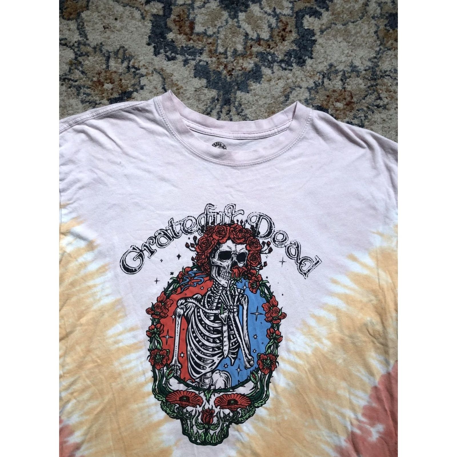 Vintage Grateful Dead Shirt Mens Large Tie Dye Skeleton Roses Graphic Band Rock Tee Size US L / EU 52-54 / 3 - 6 Thumbnail