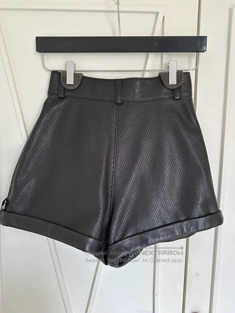 Saint Laurent Paris Saint Laurent Paris size F34 Polka Dot High-Waist Leather S Size 33" - 2 Thumbnail