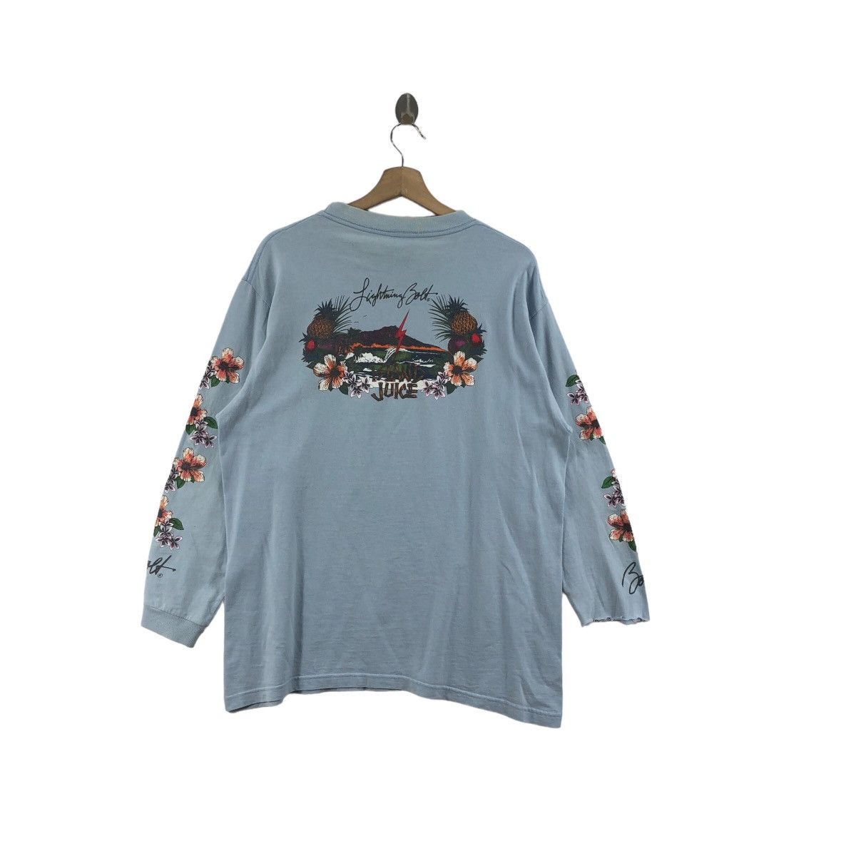 Lightning Bolt × Vintage Pick!! Vtg 90's LIGHTNING BOLD Surfing Long Sleeve Tshirt Size US L / EU 52-54 / 3 - 2 Thumbnail