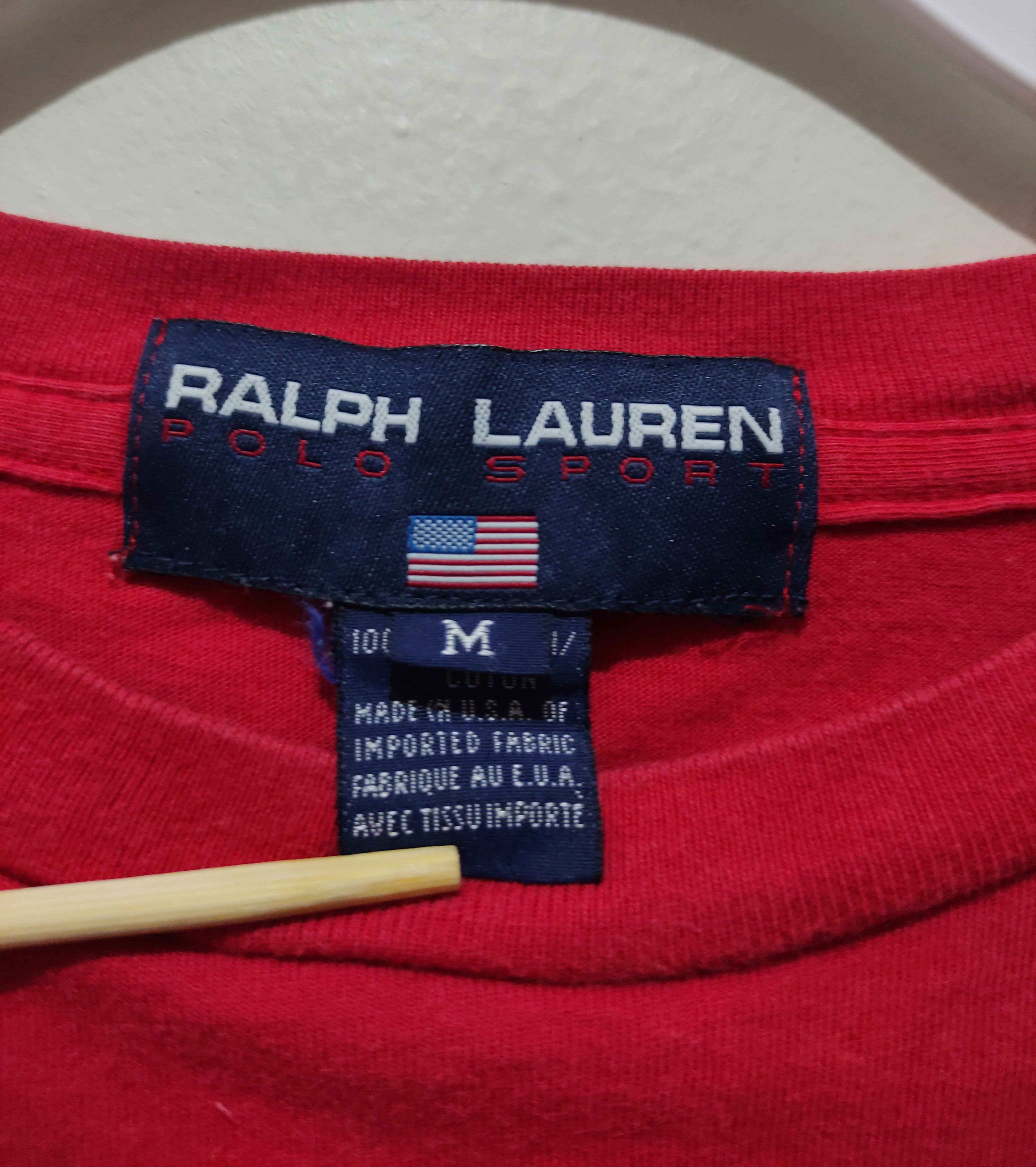 Polo Ralph Lauren Vintage POLO SPORT RALPH LAUREN USA Flag Pocket T-shirt Size US M / EU 48-50 / 2 - 3 Thumbnail