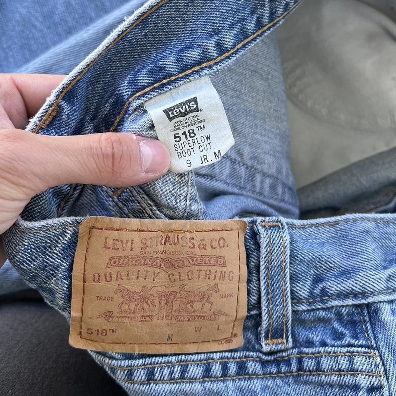 Levi's Vintage Levis 518 Jeans super low boot cut Wash Denim USA Size US 28 / EU 44 - 5 Thumbnail