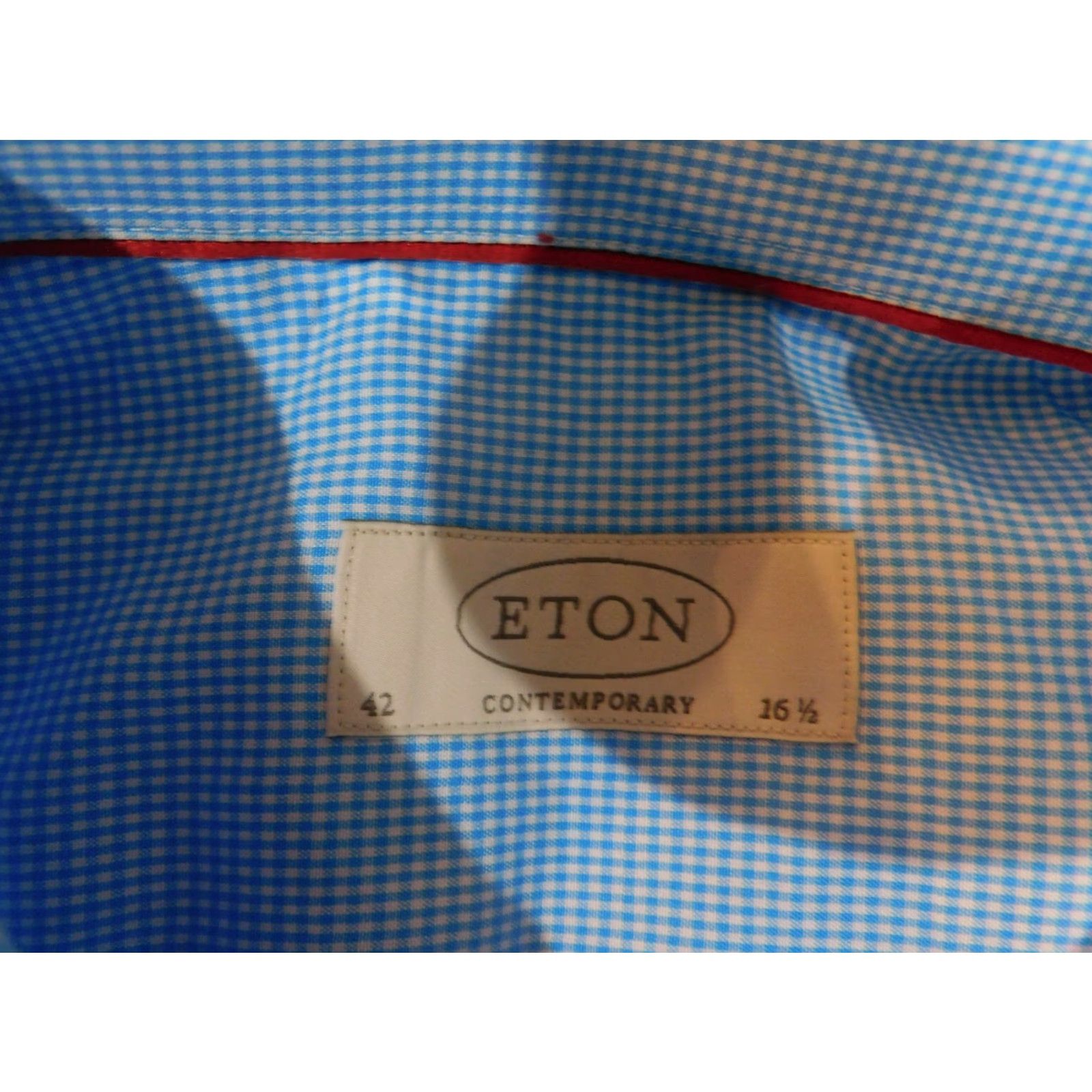 Eton Eton Shirt 16.5 Mens contemporary blue button up plaid classic Size US XL / EU 56 / 4 - 6 Thumbnail