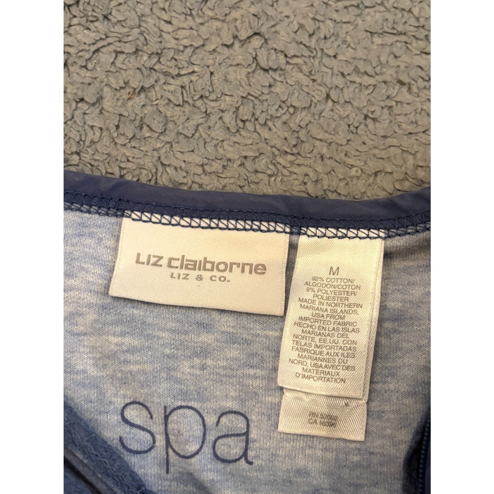 Liz Claiborne Liz Claiborne Spa 2 Piece Set Cardigan Sweater Tank Top Womens Medium Blue Size M / US 6-8 / IT 42-44 - 4 Thumbnail