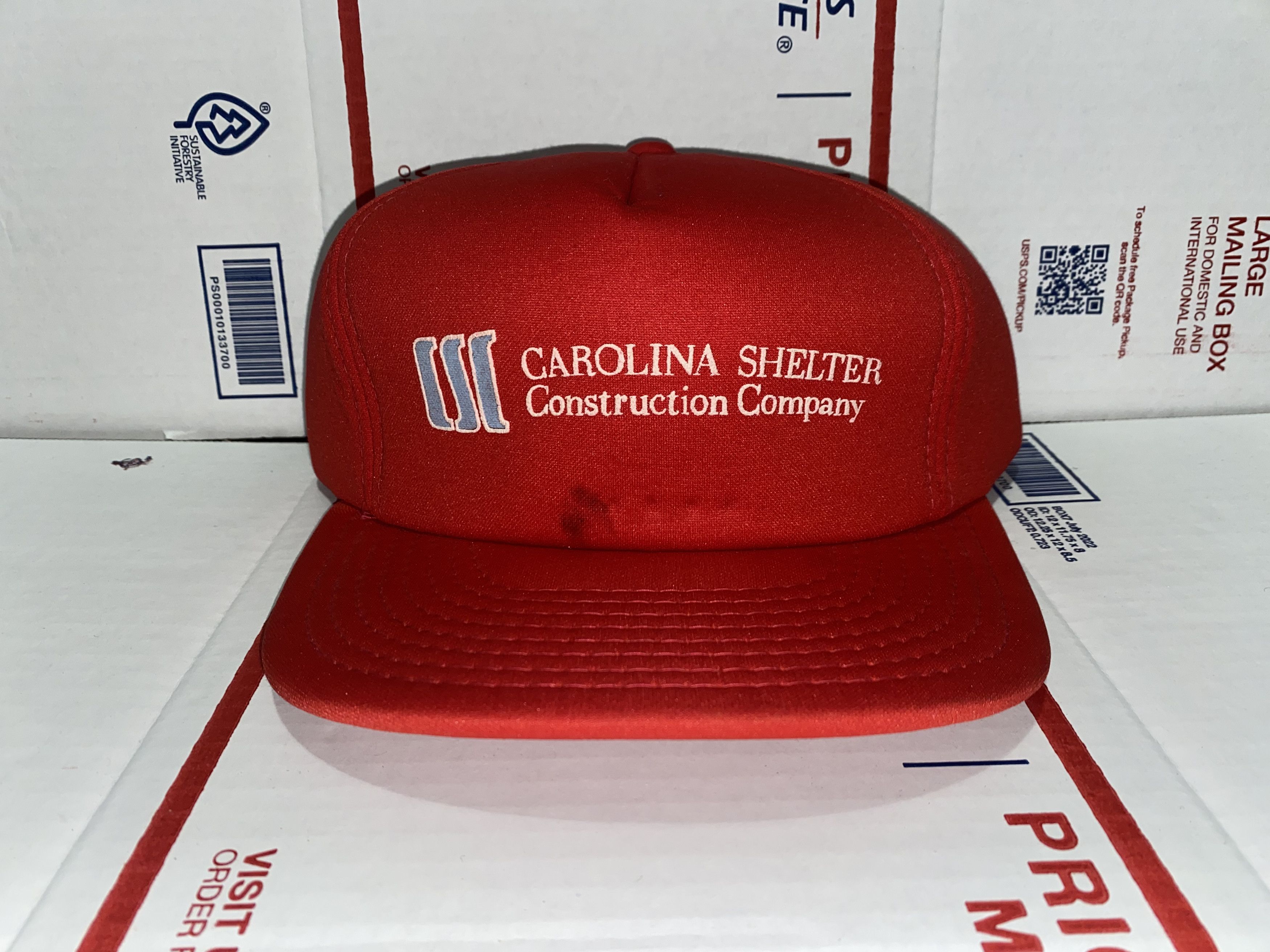 Hanes Carolina Shelter Construction Compant vintage Foam Hat Cap Size ONE SIZE - 1 Thumbnail
