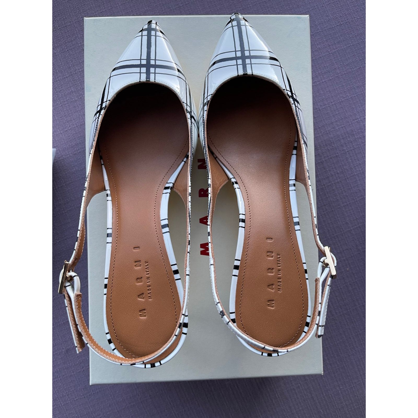 Marni Marni Rhythm Slingback in White/black, NWT size 40.5 RUNWAY Size US 10.5 / IT 40.5 - 3 Thumbnail