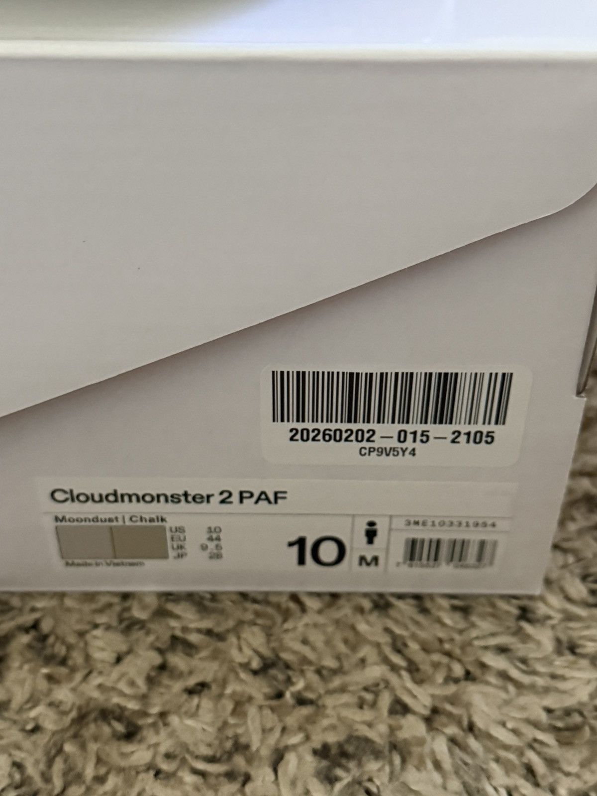 On × POST ARCHIVE FACTION (PAF) Post Archive Faction x On Cloud Monster 2 Moondust Size US 10 / EU 43 - 5 Thumbnail
