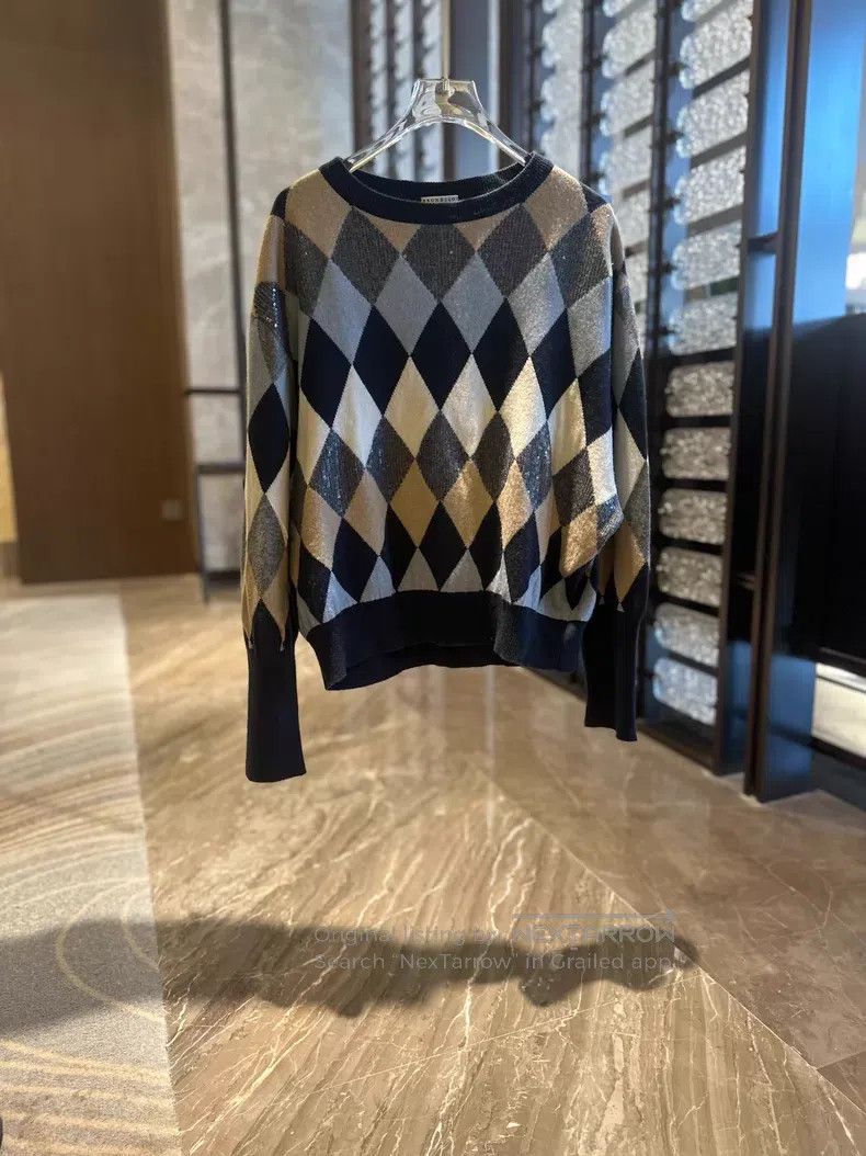 Brunello Cucinelli Brunello Cucinelli Sequined Sweater, Autumn and Winter Lon Size M / US 6-8 / IT 42-44 - 1 Thumbnail