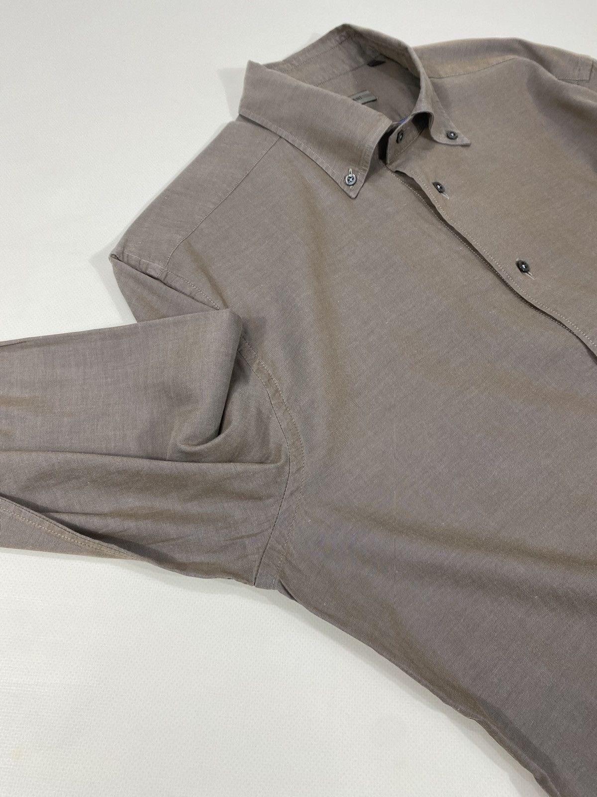 Corneliani Corneliani Indigo Brown Two Tone Light Bronze Shirt Size US L / EU 52-54 / 3 - 4 Thumbnail