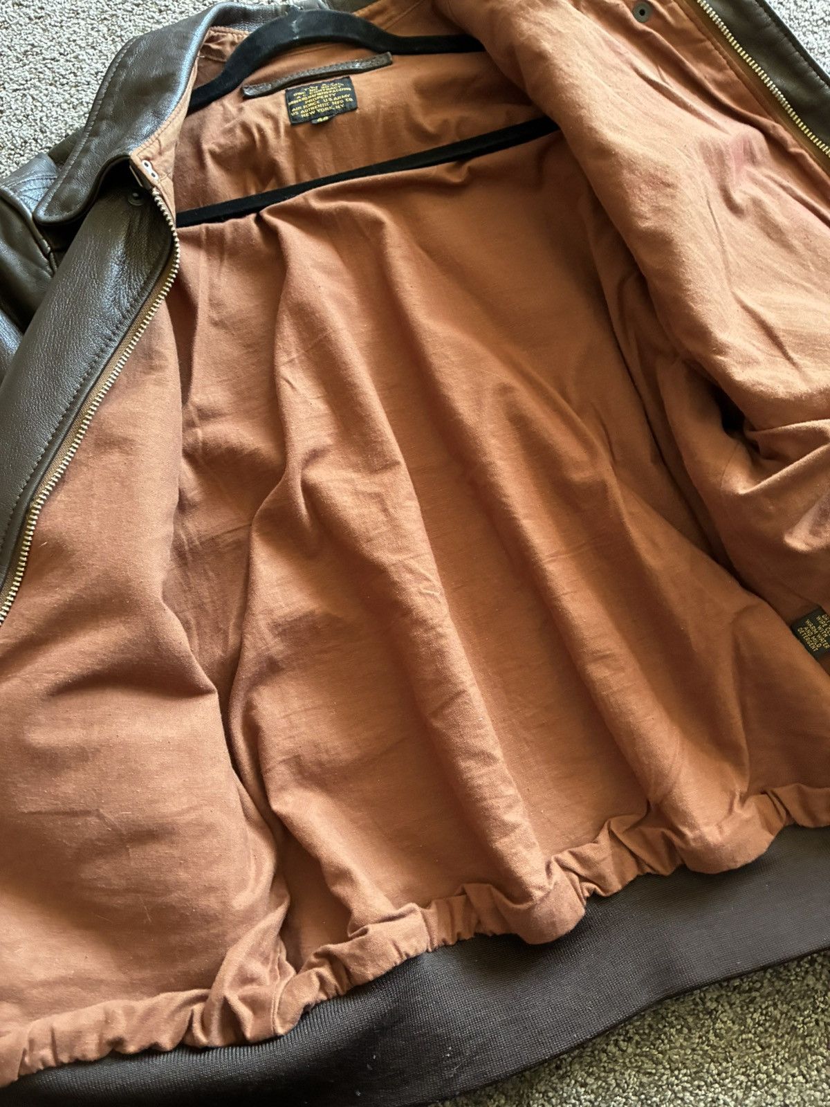 Other A-2 Flight Jacket WW2 leather hand painted Size US L / EU 52-54 / 3 - 7 Thumbnail