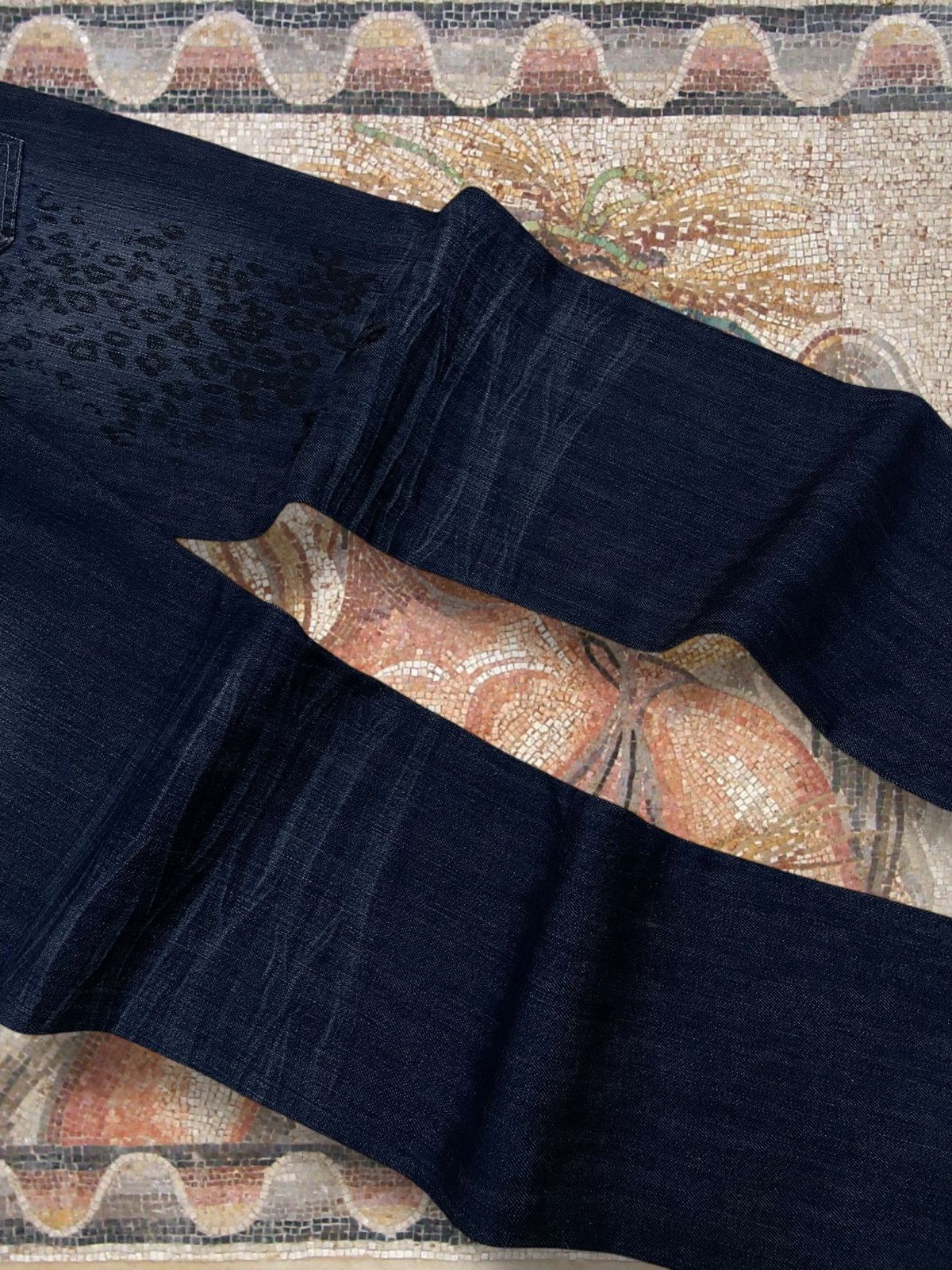 Japanese Brand Vintage Og 1990s Designer Japan Rubik Leopard Print Denim Size US 32 / EU 48 - 13 Thumbnail