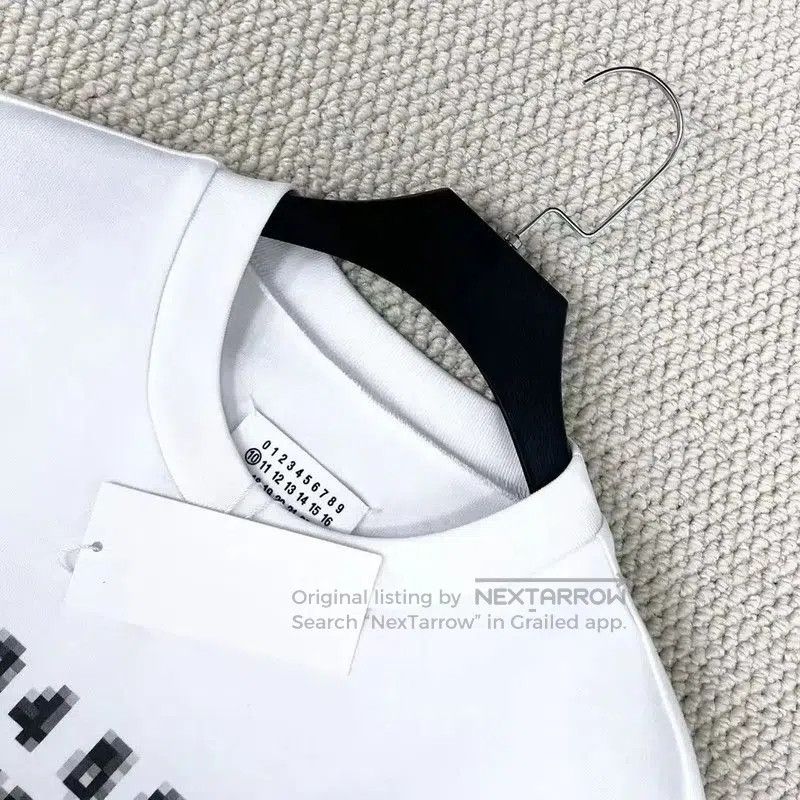 Maison Margiela Maison Margiela White Cotton Logo Print T-Shirt . Size US M / EU 48-50 / 2 - 3 Thumbnail