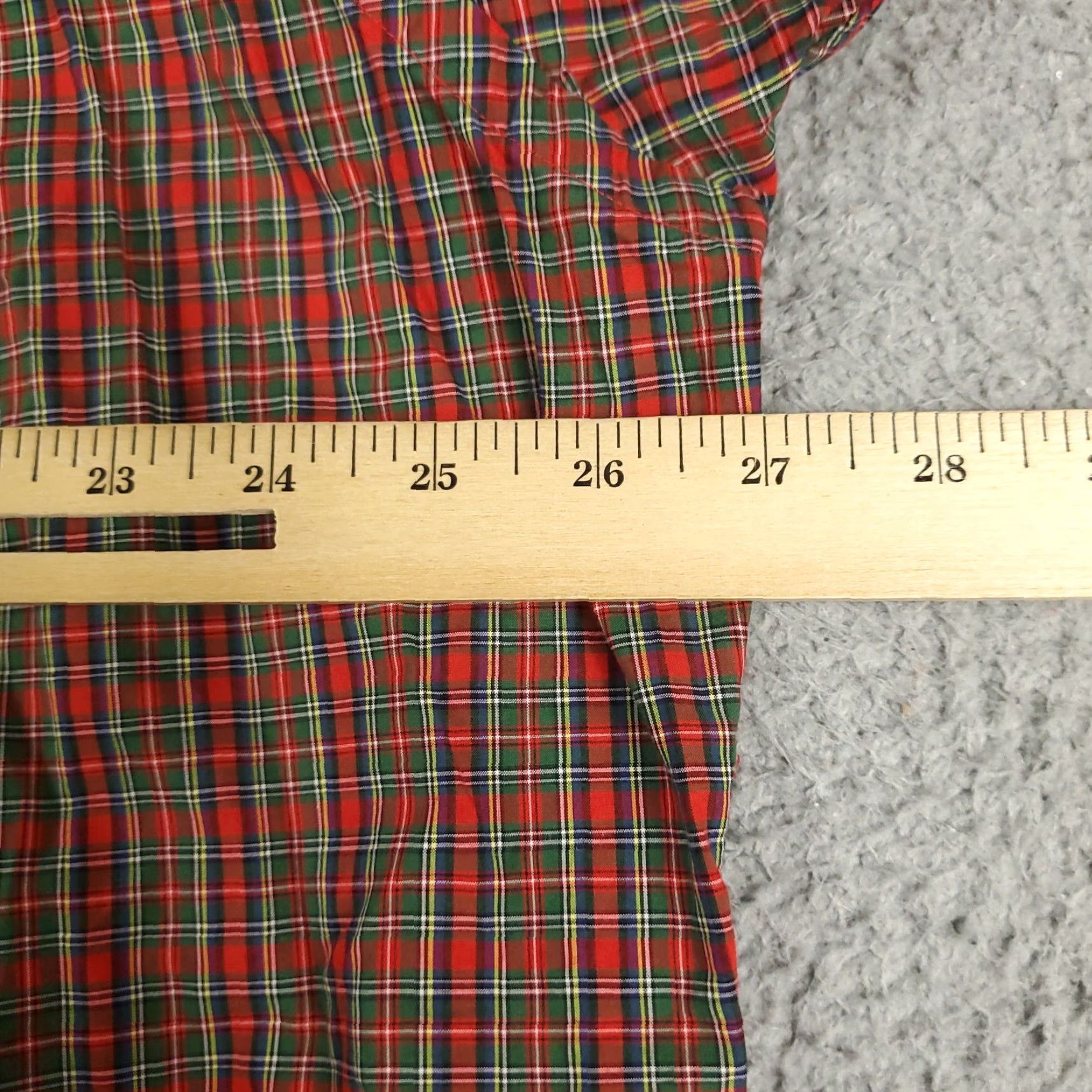 Ralph Lauren Ralph Lauren Dress Shirt Mens 18 Red Plaid Long Sleeve Button Up Size 48R - 6 Thumbnail