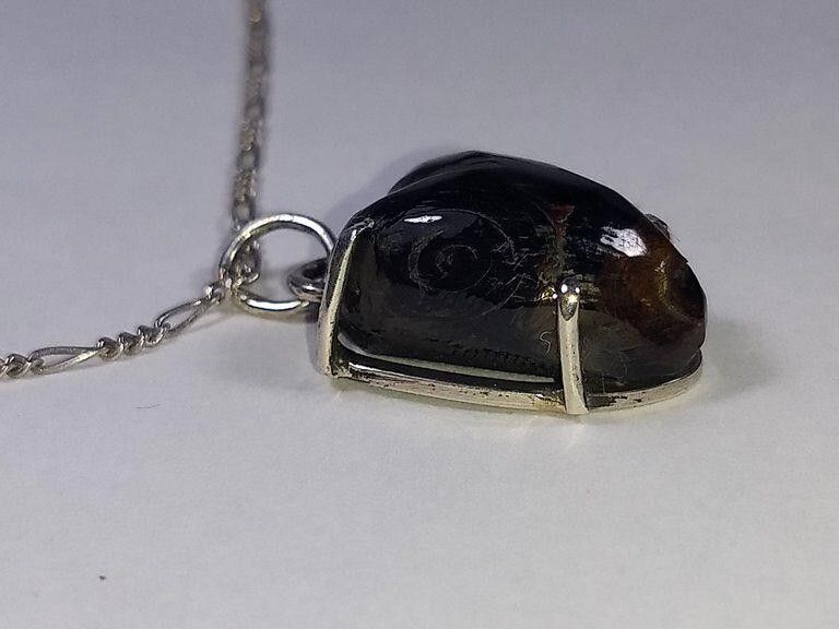 Handmade Mexican Handmade Sterling Black Coral Heart Pendant Necklace Size ONE SIZE - 4 Thumbnail