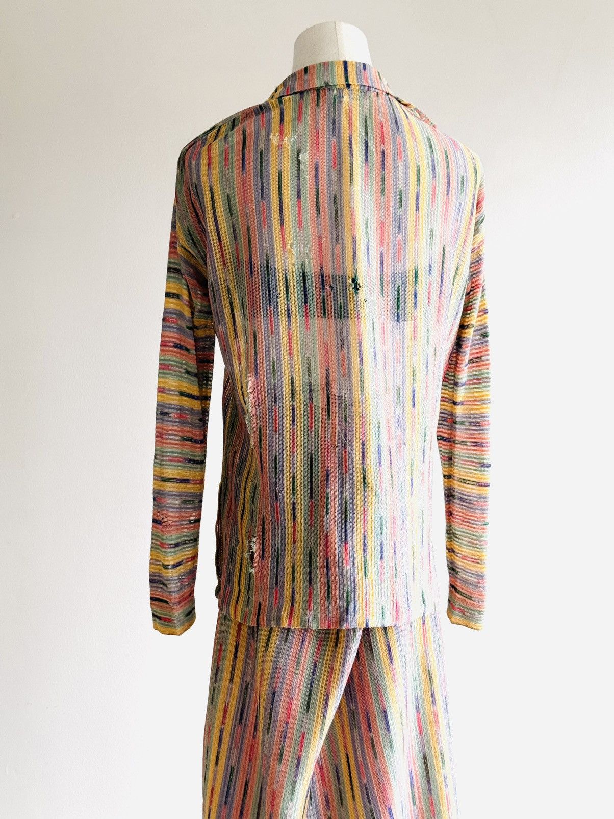 Missoni × Vintage Vintage Missoni knit midi skirt button down sz 44 multi wrap Size 30" / US 8 / IT 44 - 3 Thumbnail