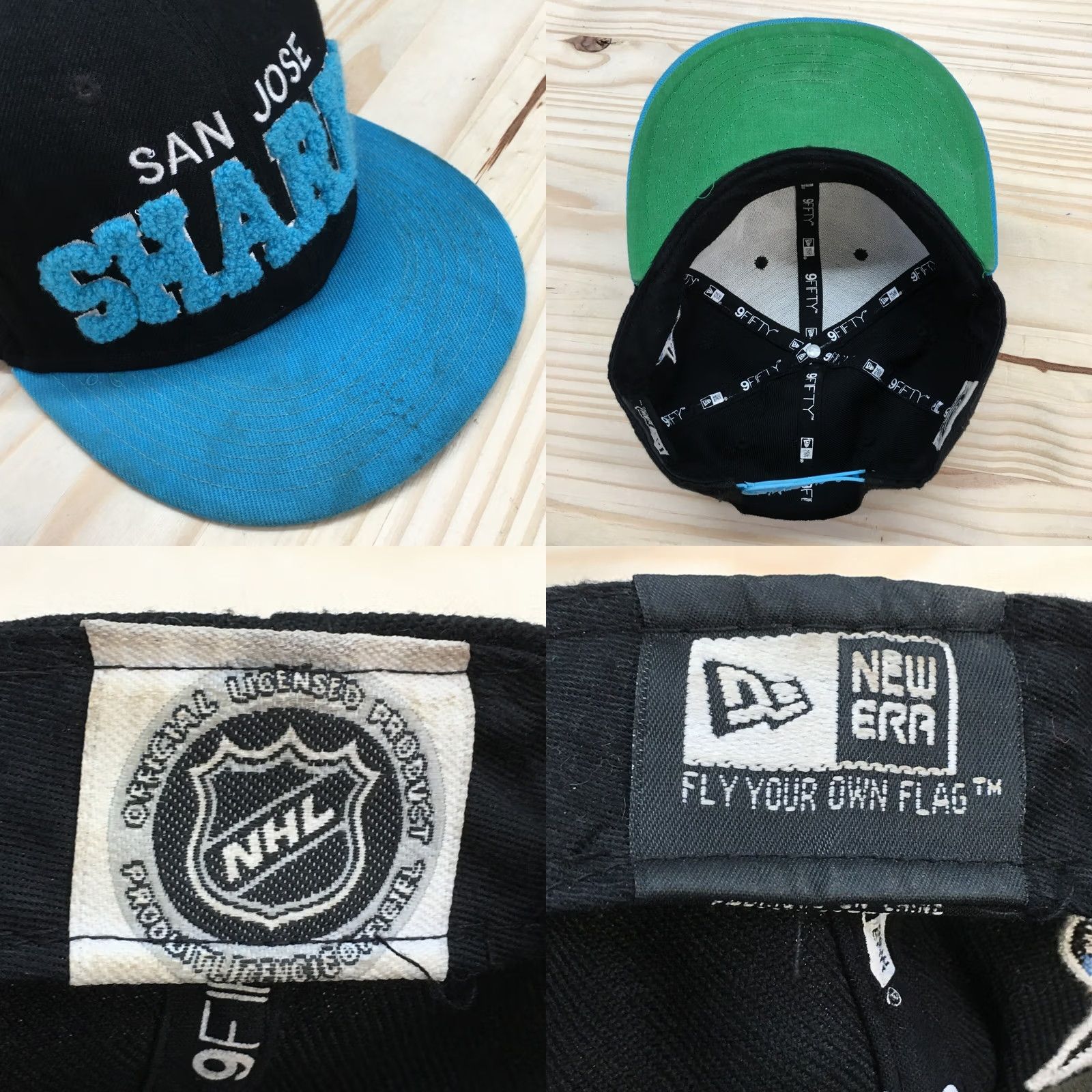 New Era New Era San Jose Sharks Snapback Cap Hat Mens One Size Black Blue Adjustable Size ONE SIZE - 8 Thumbnail