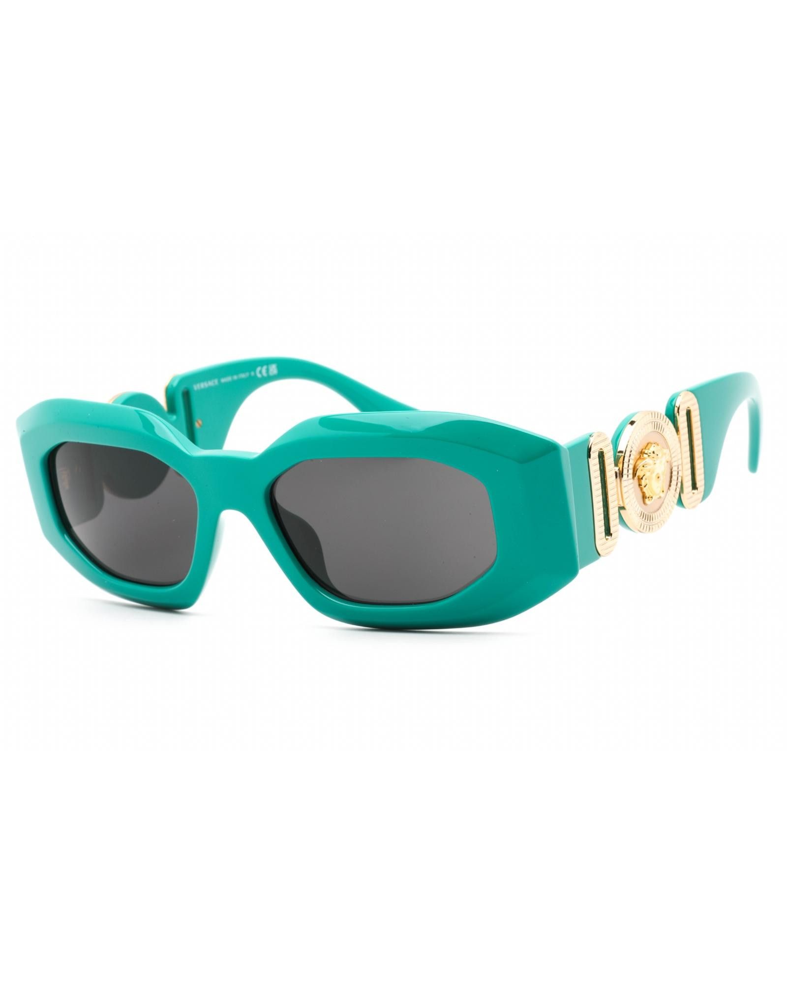 image of Versace 0Ve4425U Sunglasses Green / Dark Gray, Women's