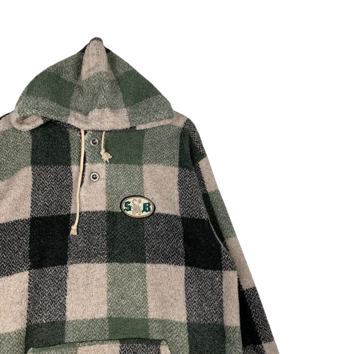 Vintage SCORPION BAY Checked Half Button Pullover Hoodies #1399-C63 Size US M / EU 48-50 / 2 - 5 Thumbnail