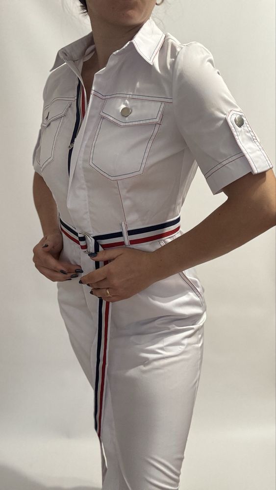 Other Andre Tan White Belted Midi Shirt Dress Utility NWOT Size M Size M / US 6-8 / IT 42-44 - 10 Thumbnail