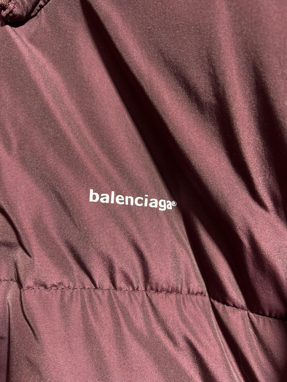 Balenciaga Balenciaga Burgundy Puffer Jacket Size US L / EU 52-54 / 3 - 3 Thumbnail