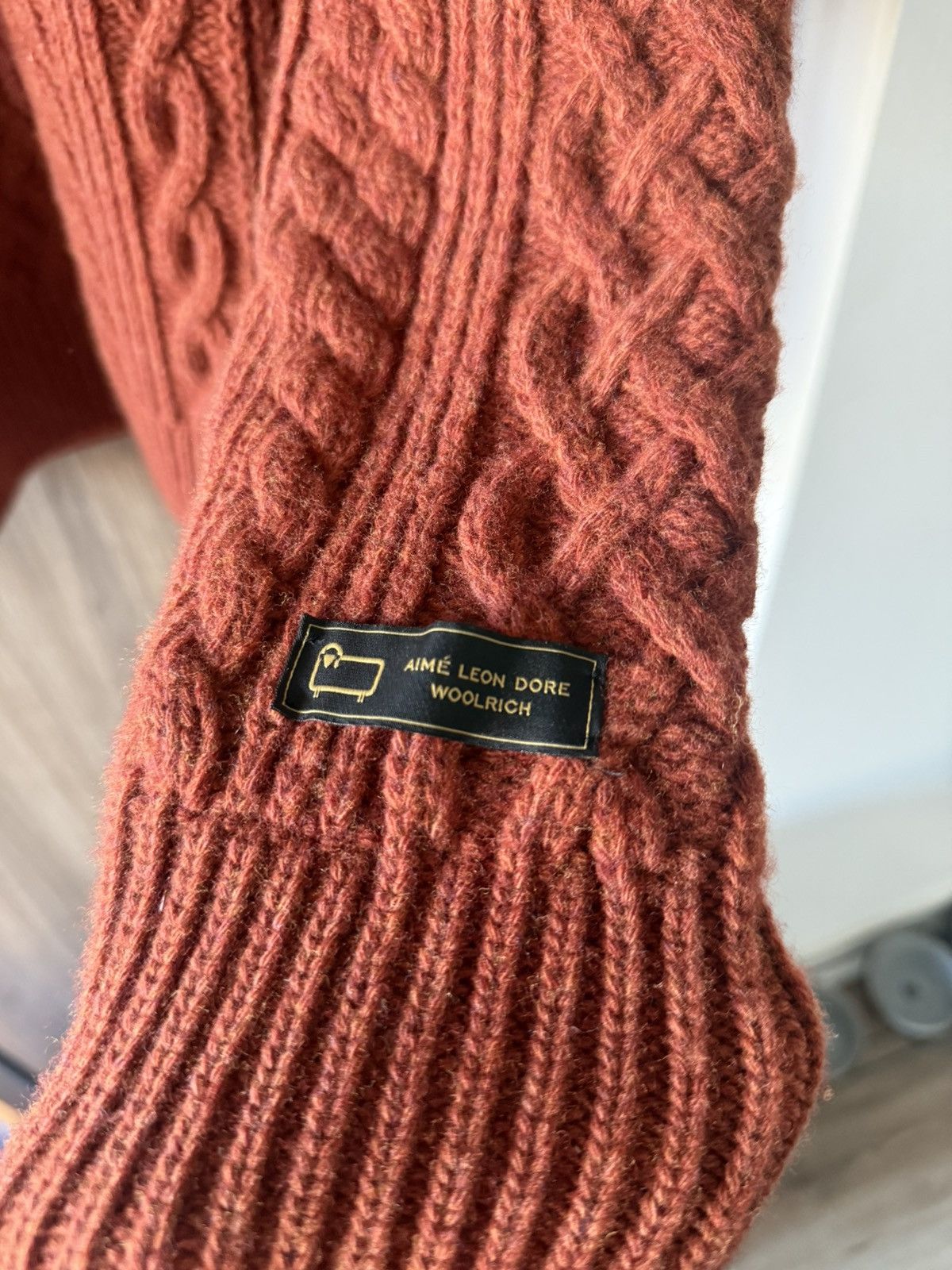 Aime Leon Dore × Woolrich Woolen Mills ALD x Woolrich Cable Crew Neck ‘Smoked Paprika’ Medium Size US M / EU 48-50 / 2 - 2 Thumbnail