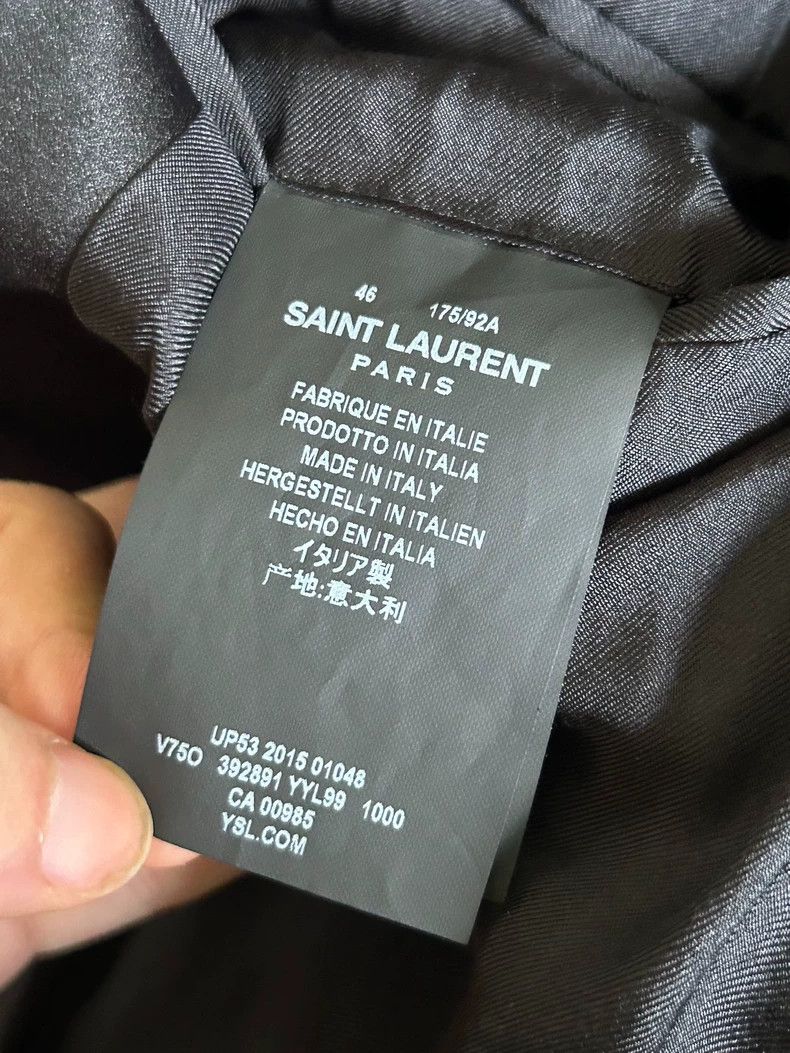 Saint Laurent Paris Saint Laurent Paris Black sword collar, Mafia gun collar, Size 46R - 9 Thumbnail