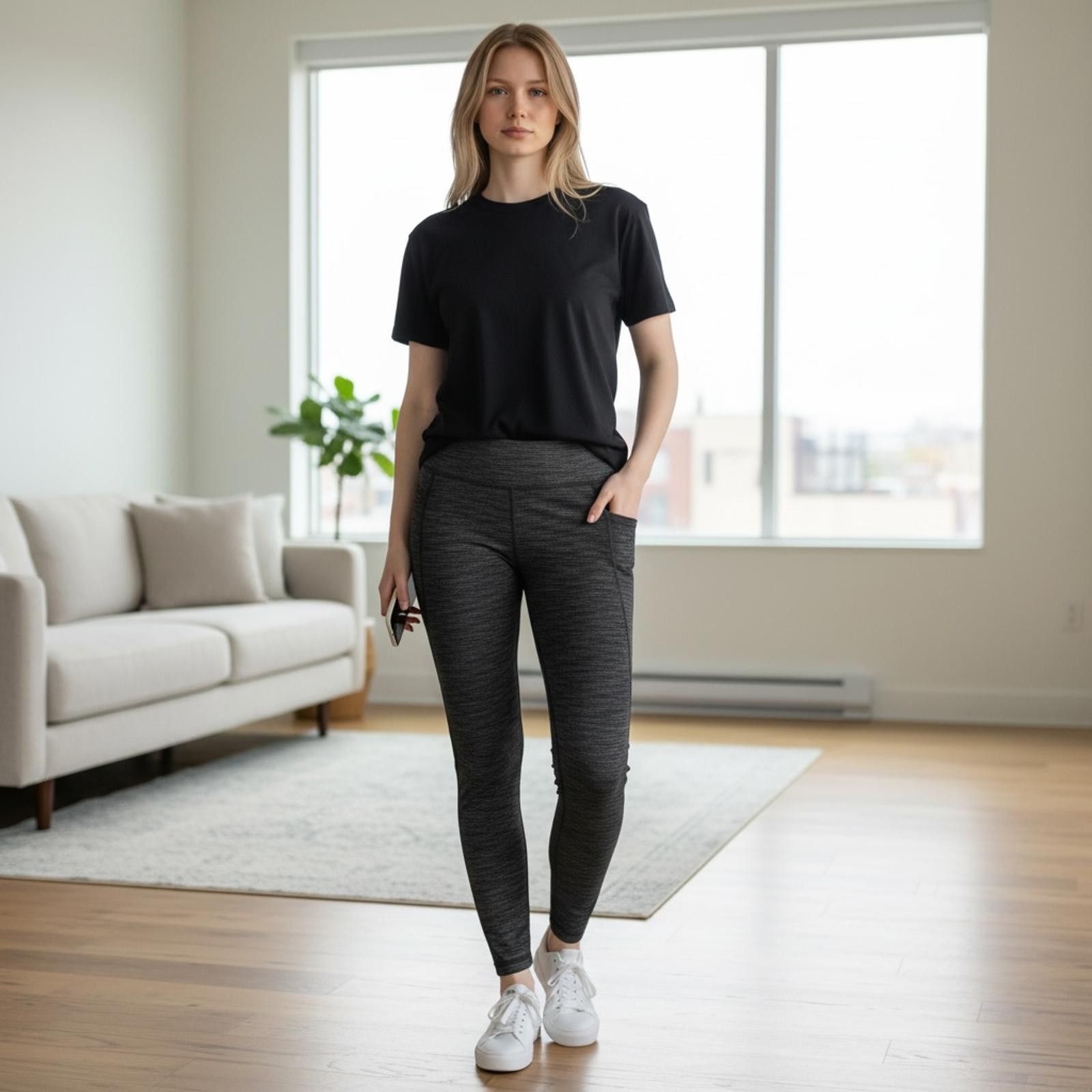 Mondetta Mondetta High-Waisted Leggings with Pockets Size Small Size 28" / US 6 / IT 42 - 1 Thumbnail